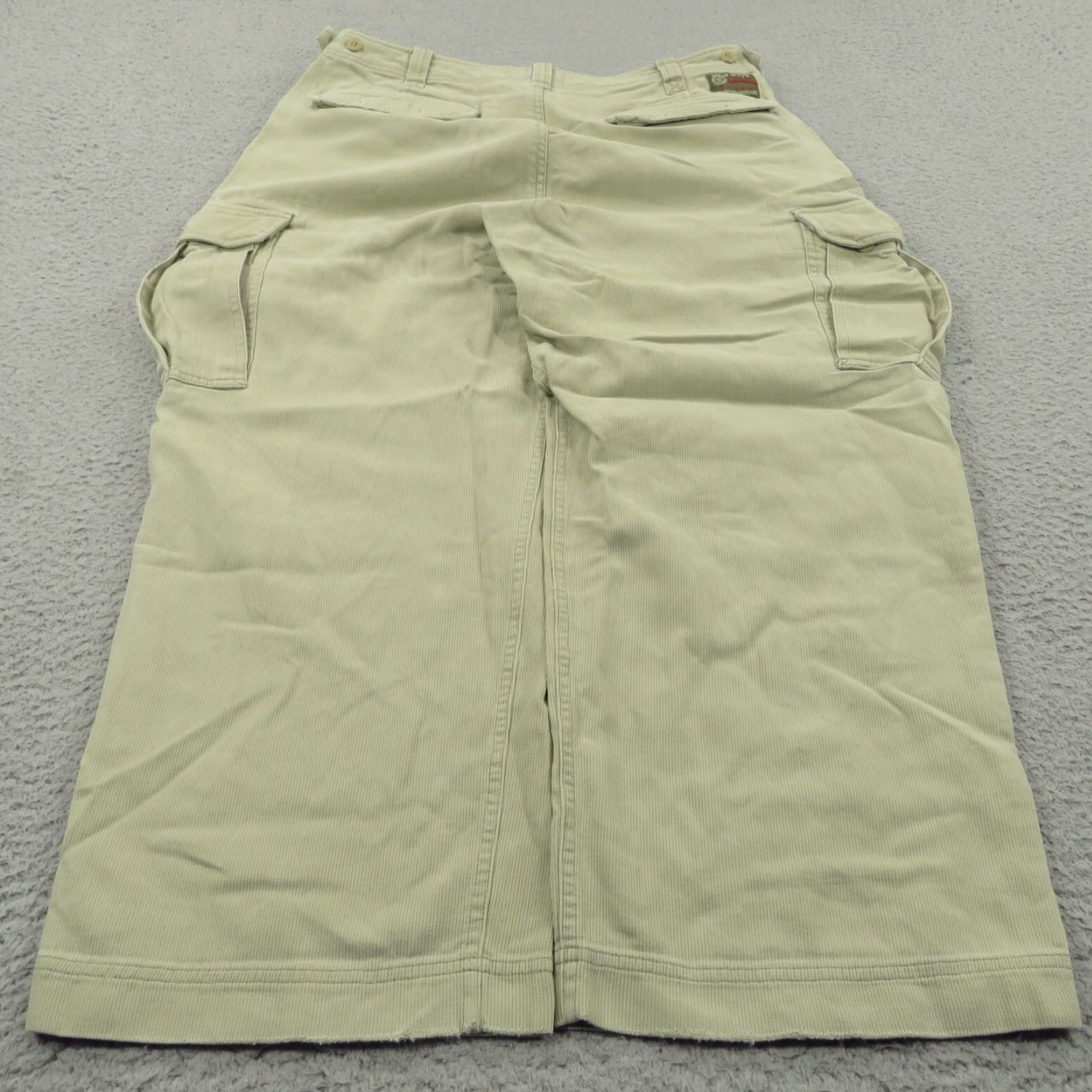 Old Navy VINTAGE Old Navy Baggy Cargo Pants Men 32 Corduroy 5-Pocket 10 Leg Opening Wide-Leg Beige 90s Grunge Hip Hop USA Mens Size US 32 / EU 48 - 2 Thumbnail