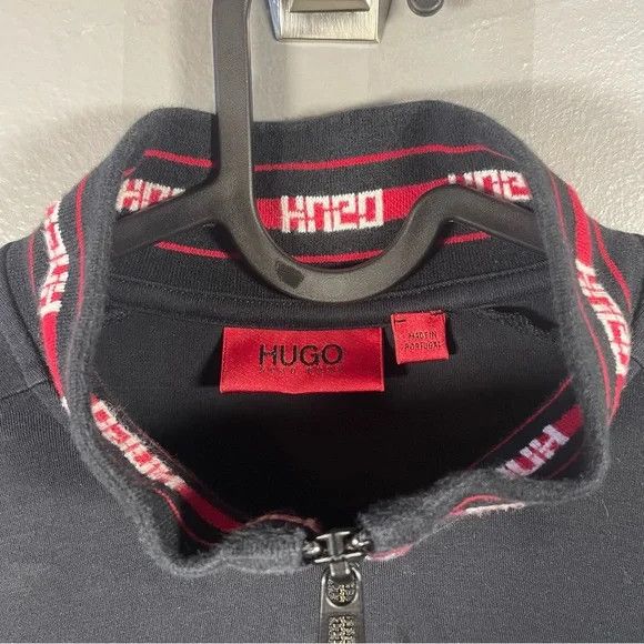 Hugo Boss Hugo Boss Quarter Zip Sweater Size US L / EU 52-54 / 3 - 3 Thumbnail