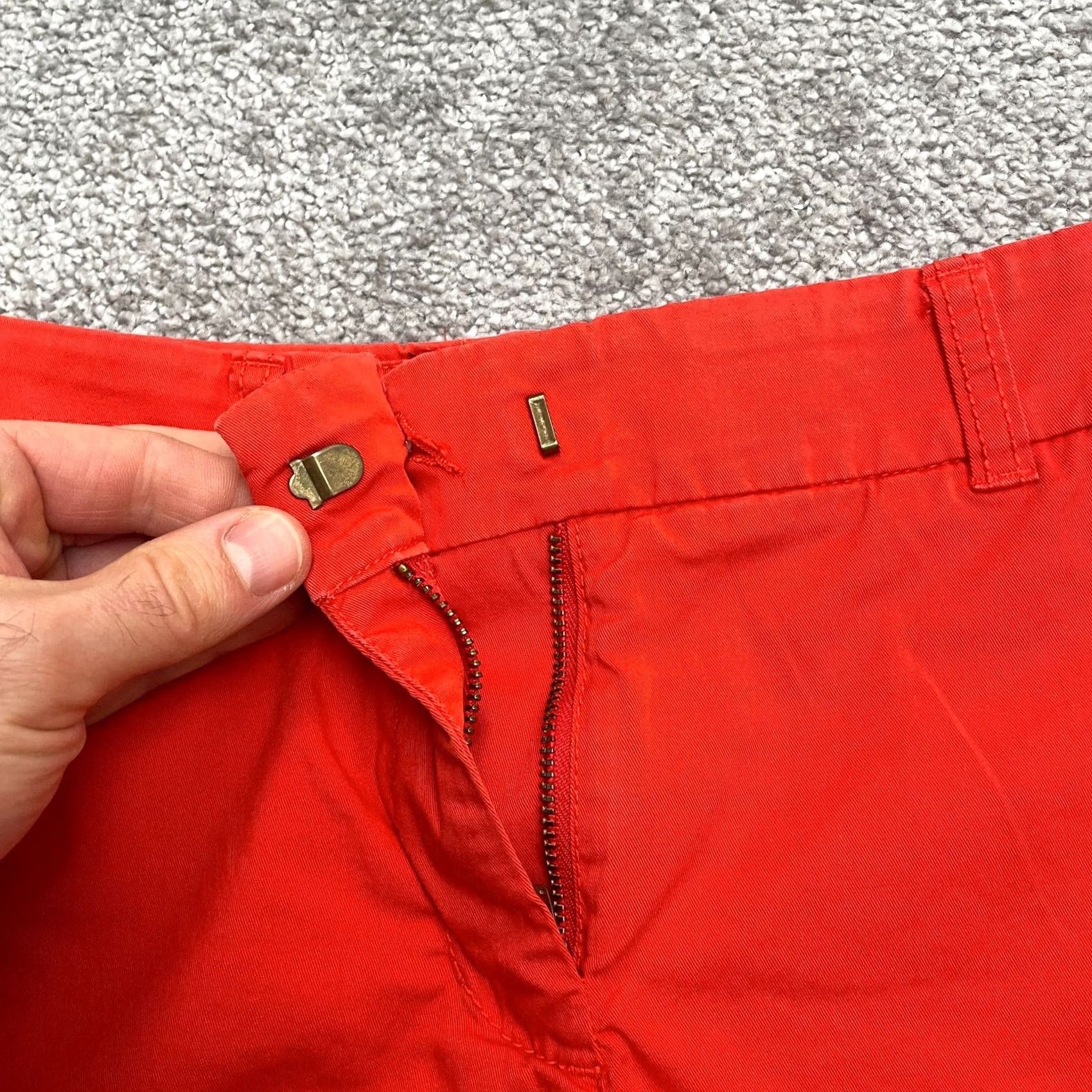 J.Crew J.Crew Chino Shorts Womens 00 Solid Red Mid Rise Cotton Casual Pocket Outdoor Size 24" / US 00 / IT 34 - 4 Thumbnail