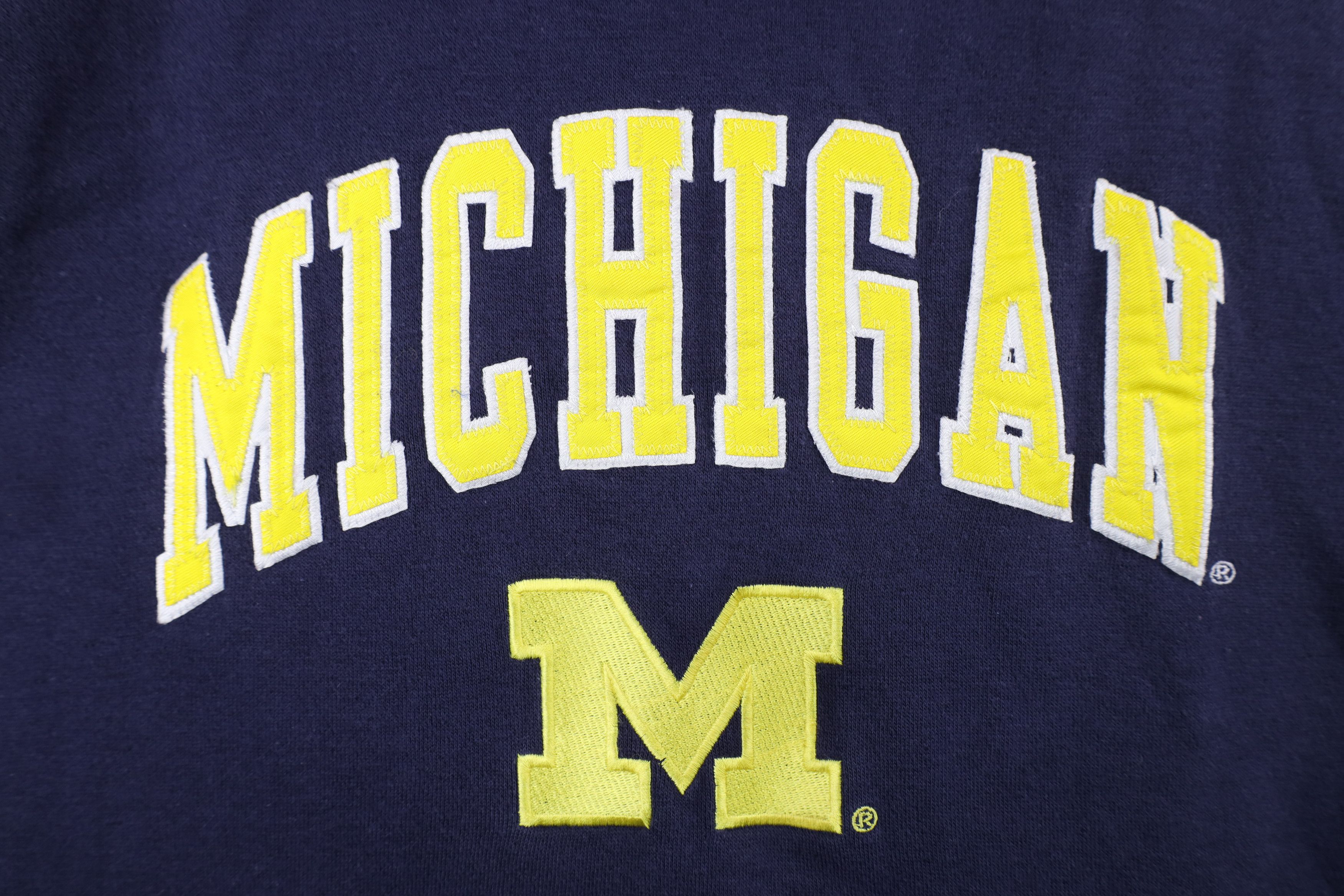 Vintage Vintage 90s Spell University of Michigan Hoodie Sweatshirt Size US L / EU 52-54 / 3 - 7 Thumbnail