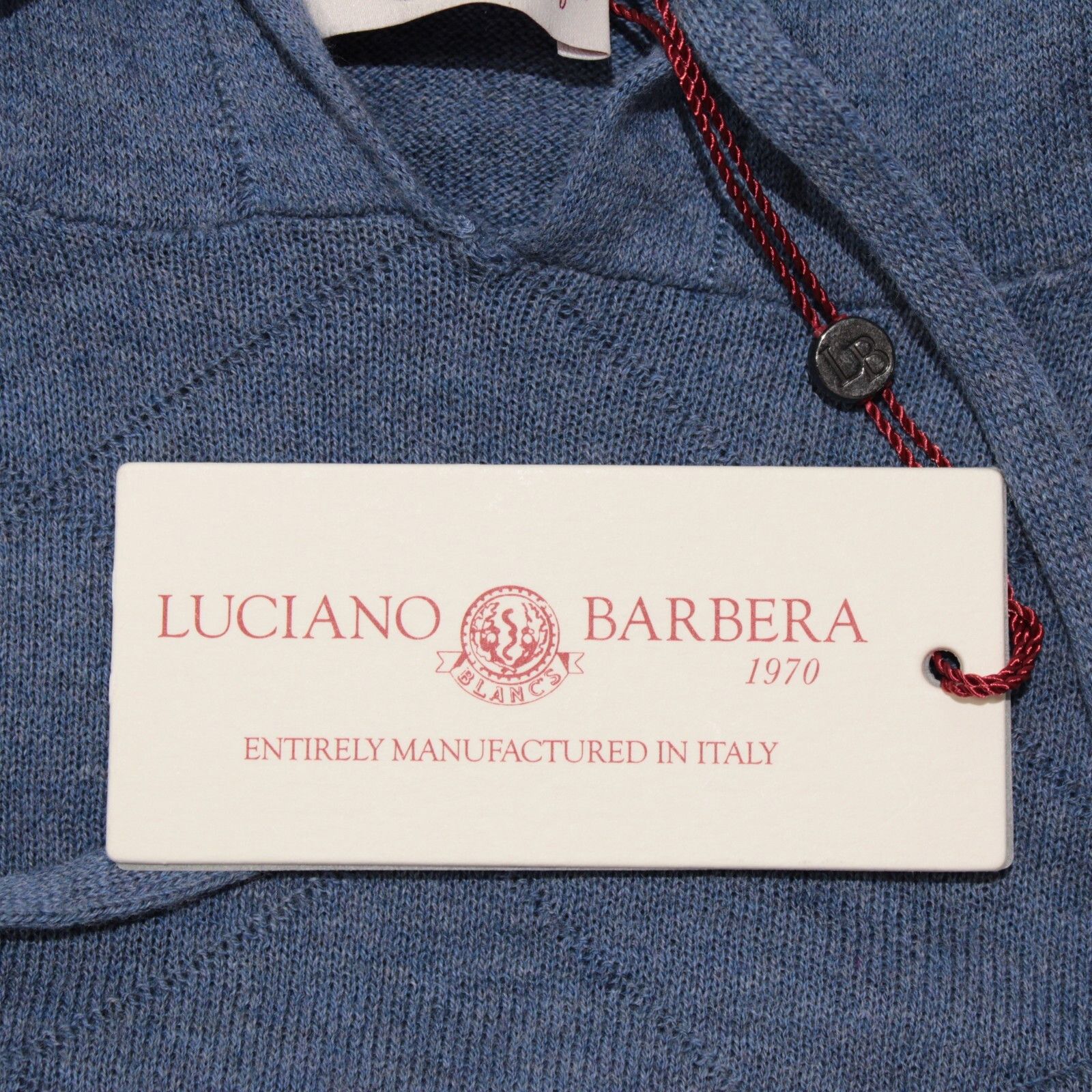 Luciano Barbera Luciano Barbera Sweater Size US M in Blue Size US M / EU 48-50 / 2 - 2 Thumbnail