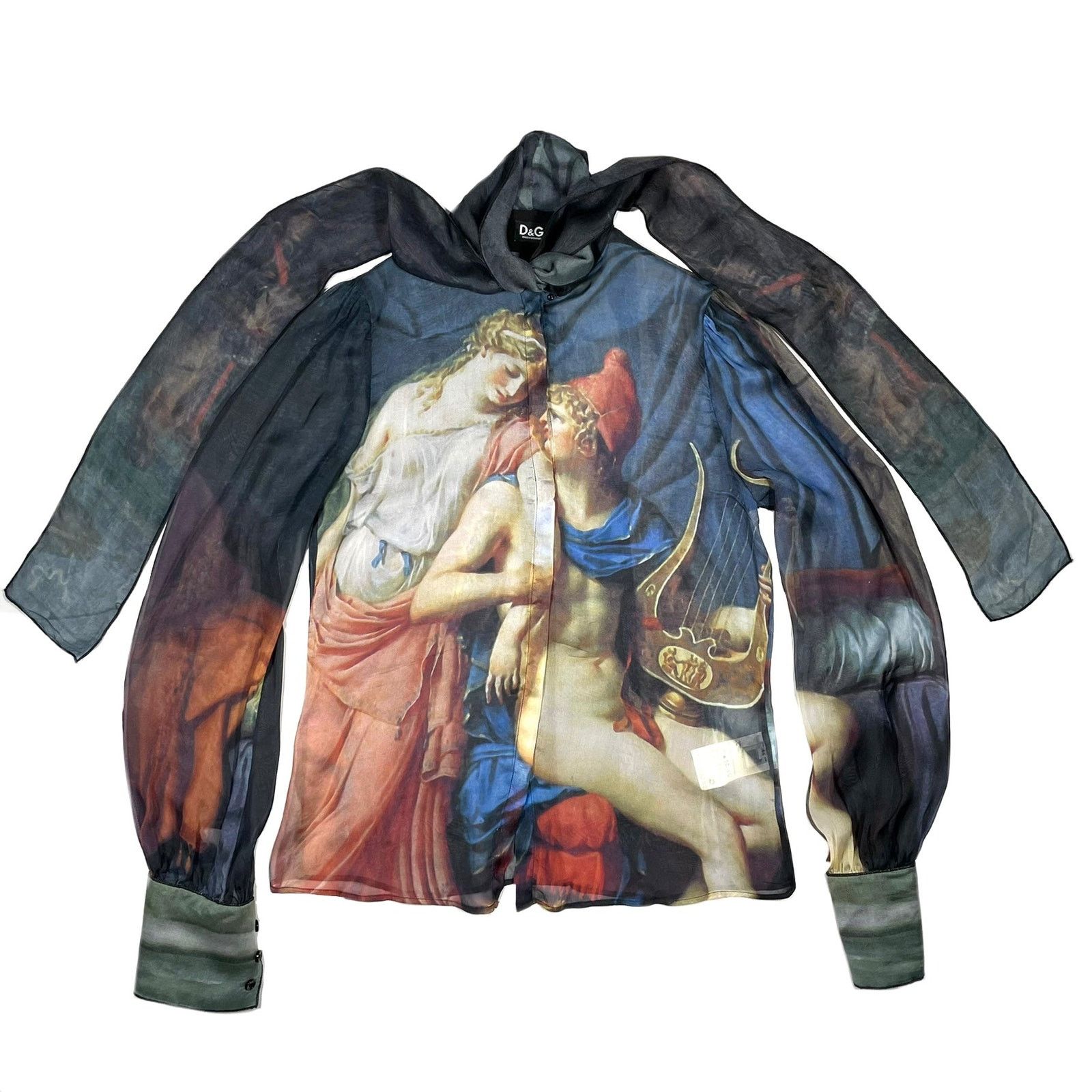 Dolce & Gabbana 2000s Dolce & Gabbana runway painting silk shirt Size US M / EU 48-50 / 2 - 1 Thumbnail
