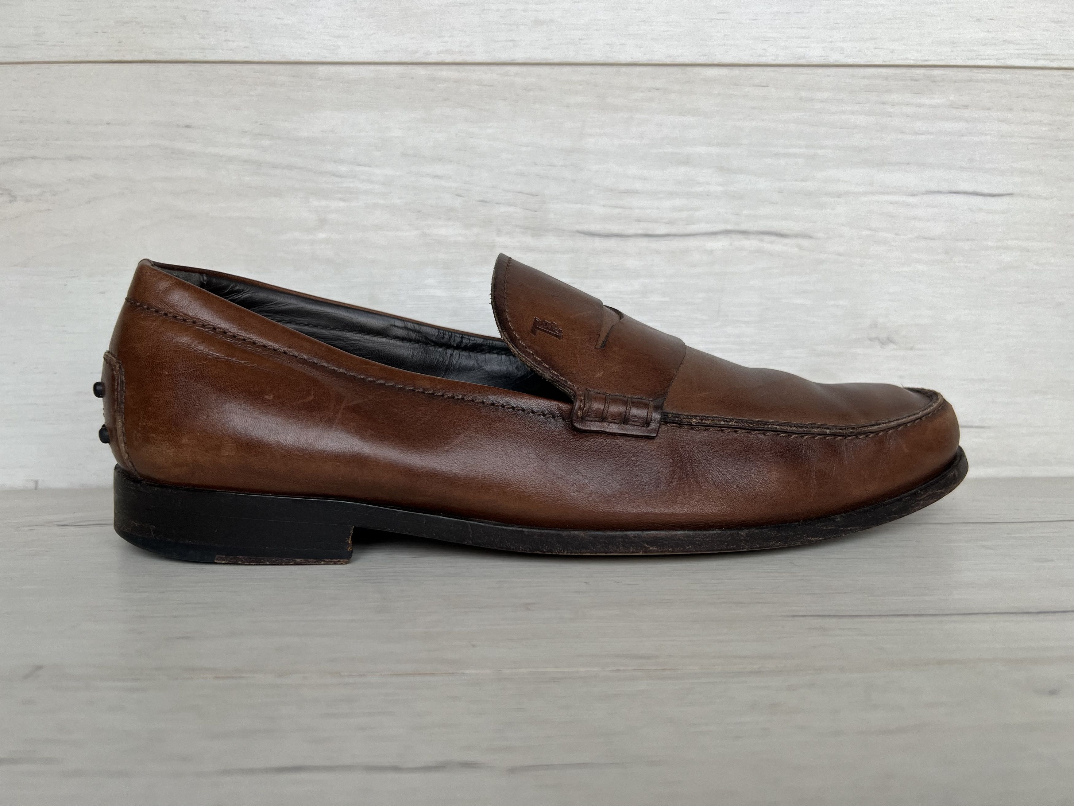 Tod's Tod’s Leather Penny Loafers Brown Made in Italy Men’s 9.5 Size US 10.5 / EU 43-44 - 2 Thumbnail
