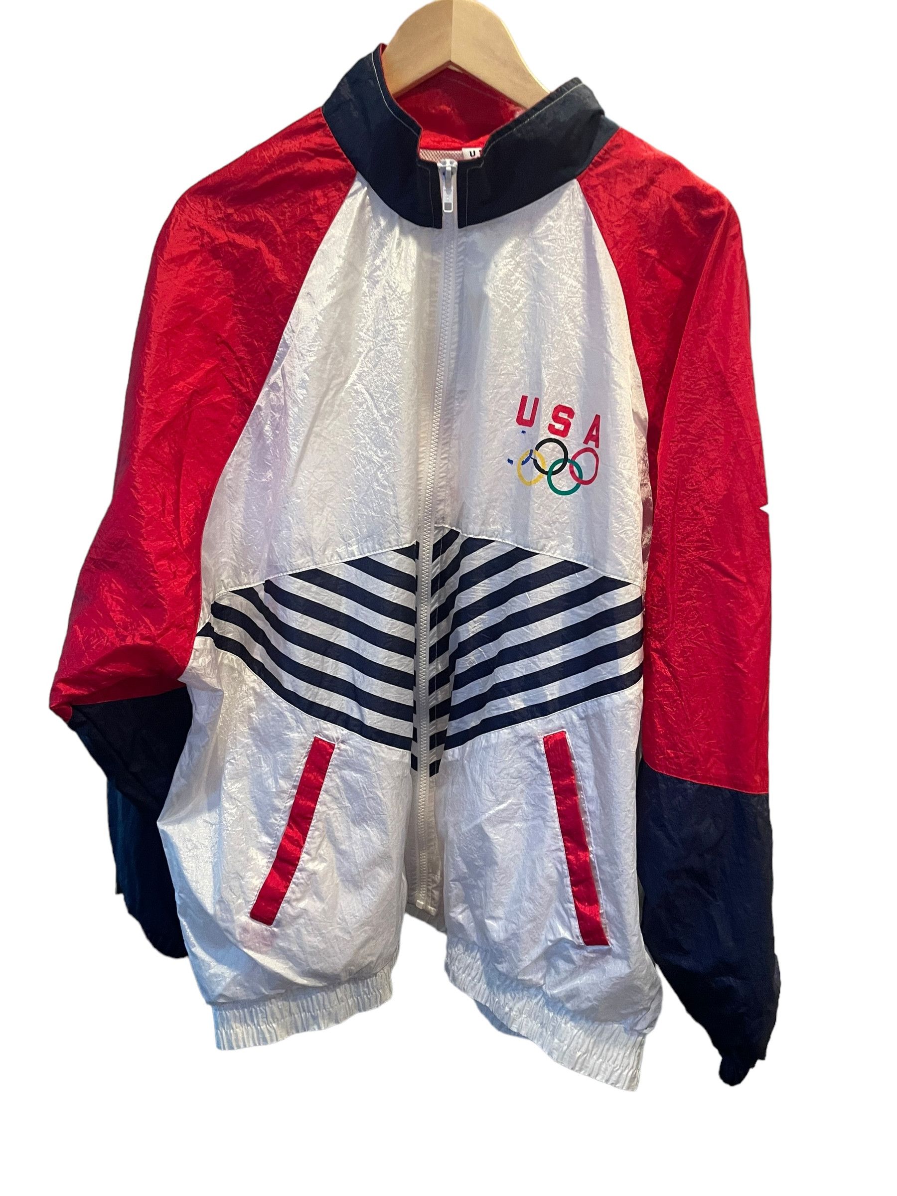 USA Olympics × Vintage 1996 Atlanta Olympics Team USA Windbreaker Size US XL / EU 56 / 4 - 1 Thumbnail