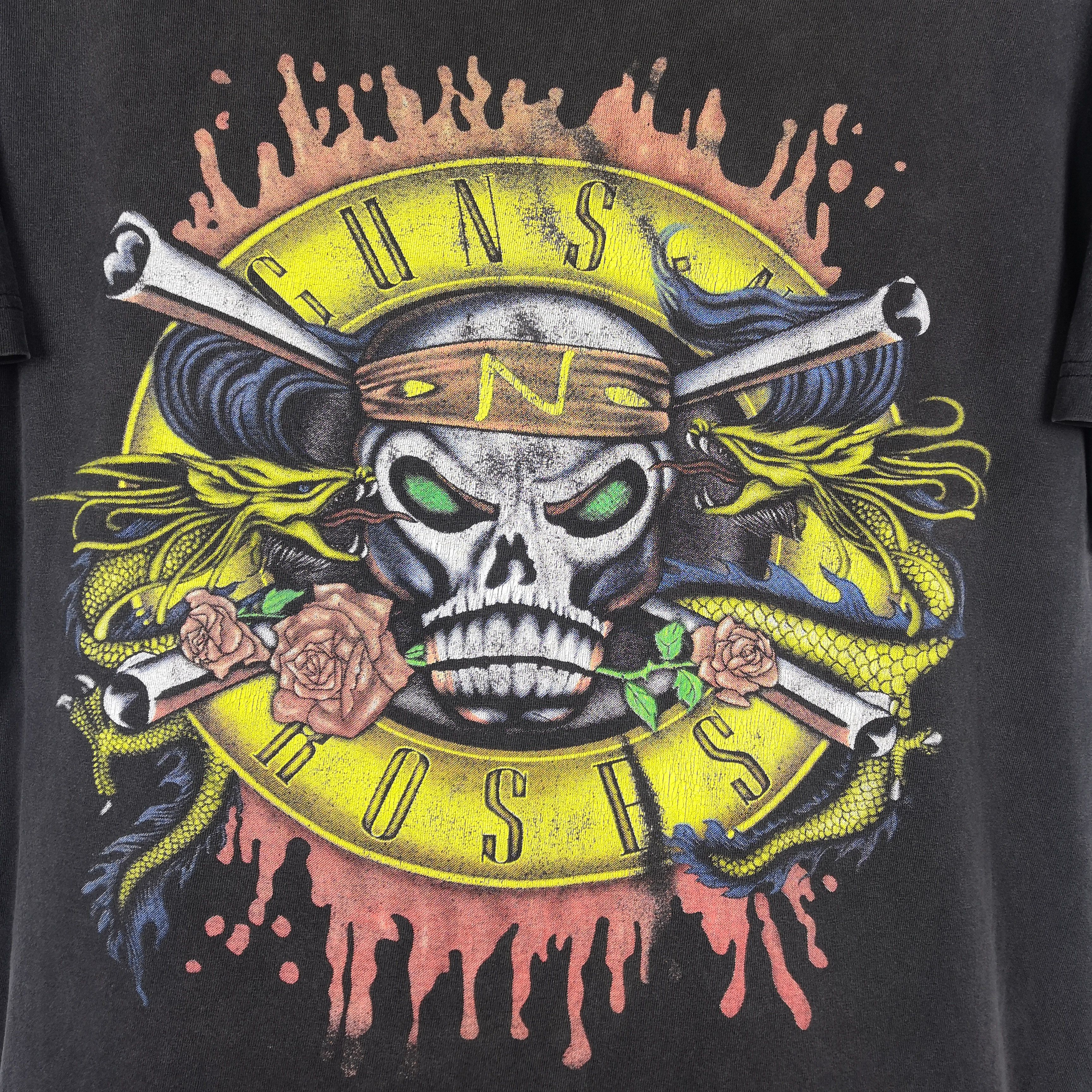 Band Tees Vintage Guns 'N Roses T-Shirt Concert Rock Band Crewneck Tee Size US XL / EU 56 / 4 - 4 Thumbnail