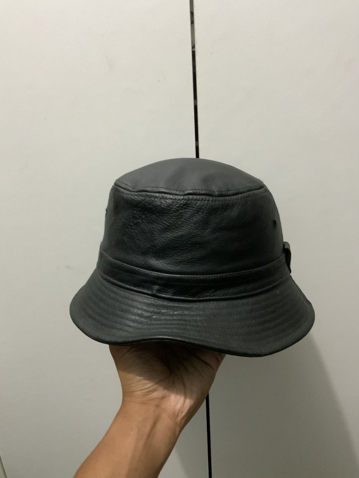 Hat Club Genuine Leather Black Hat Size ONE SIZE - 3 Thumbnail