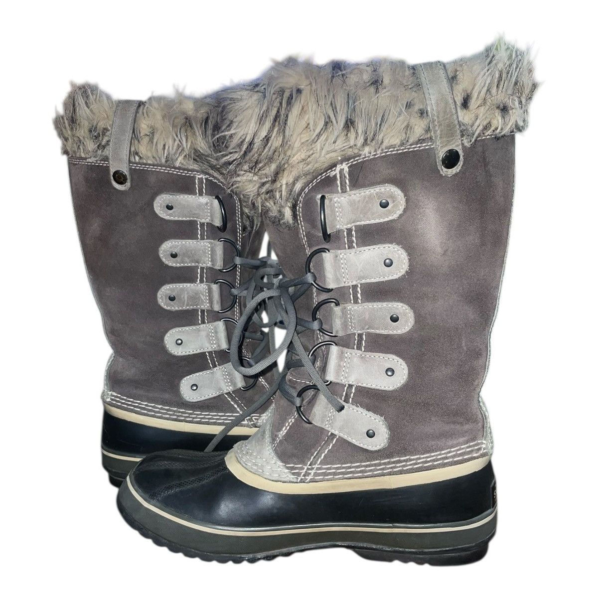 SOREL Sorel Joan of Arctic Gray Suede Tall Winter Boots Women's Size US 9 / IT 39 - 3 Thumbnail