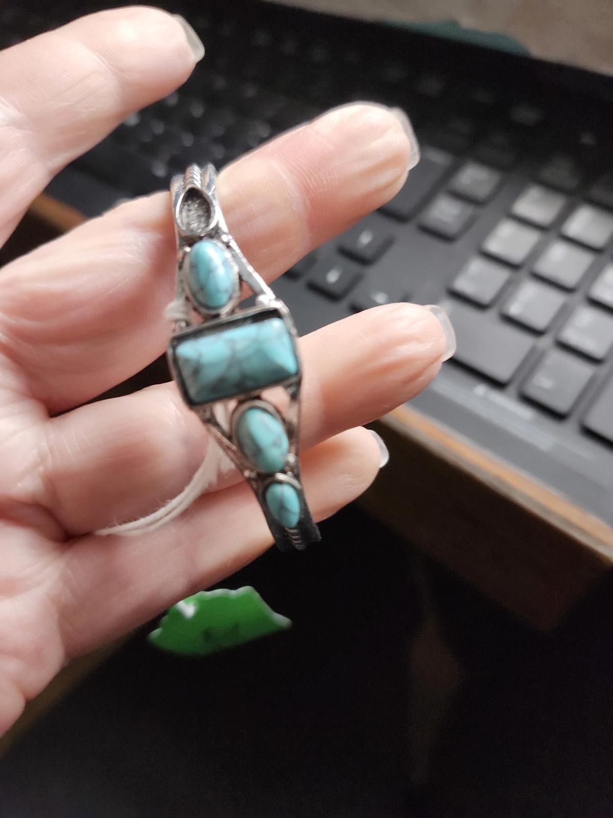 Designer Turquoise cuff bracelet Size ONE SIZE - 1 Preview