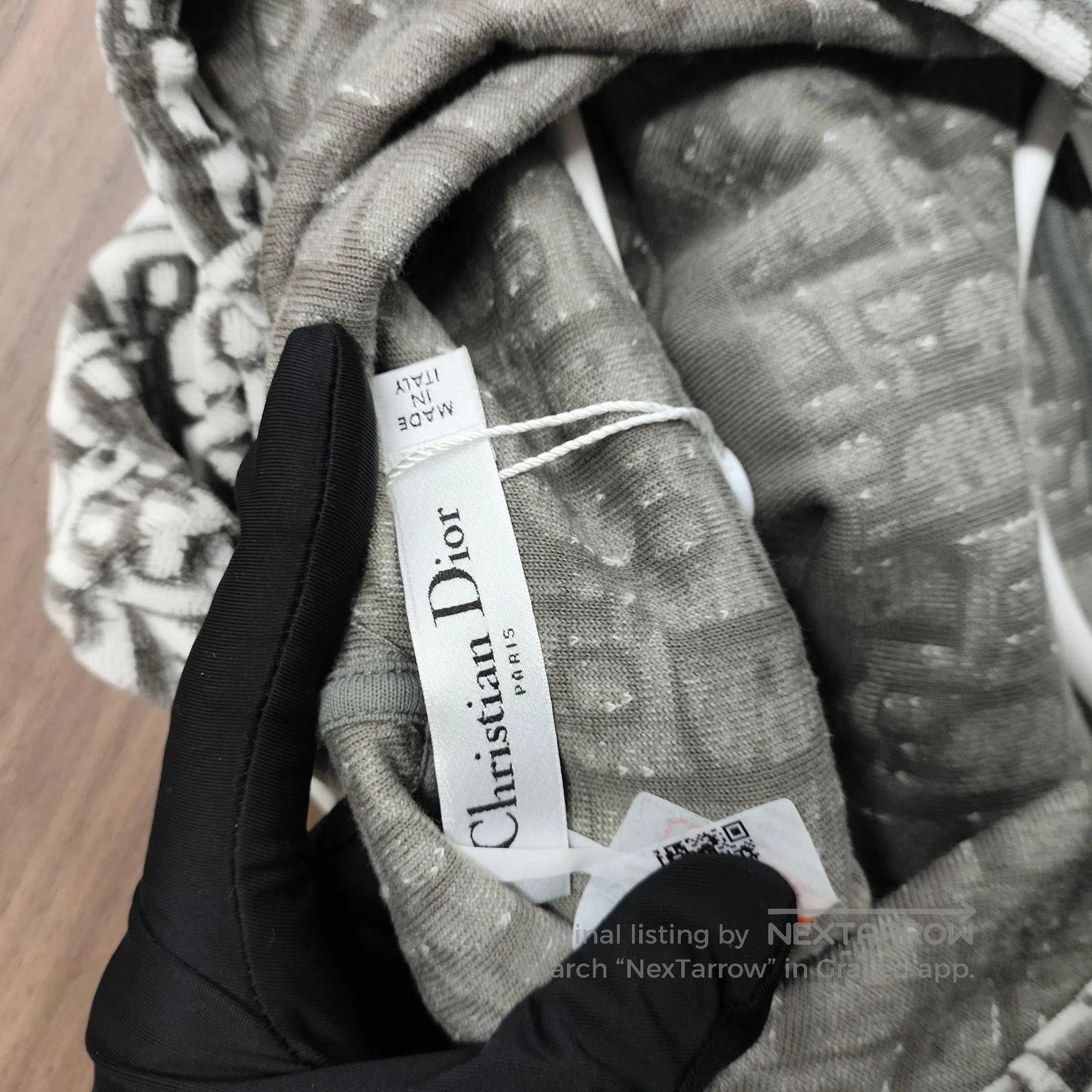 Dior Dior Grey Camo Print Hooded Short Sleeve Sweatshirt| Size US XS / EU 42 / 0 - 5 Thumbnail