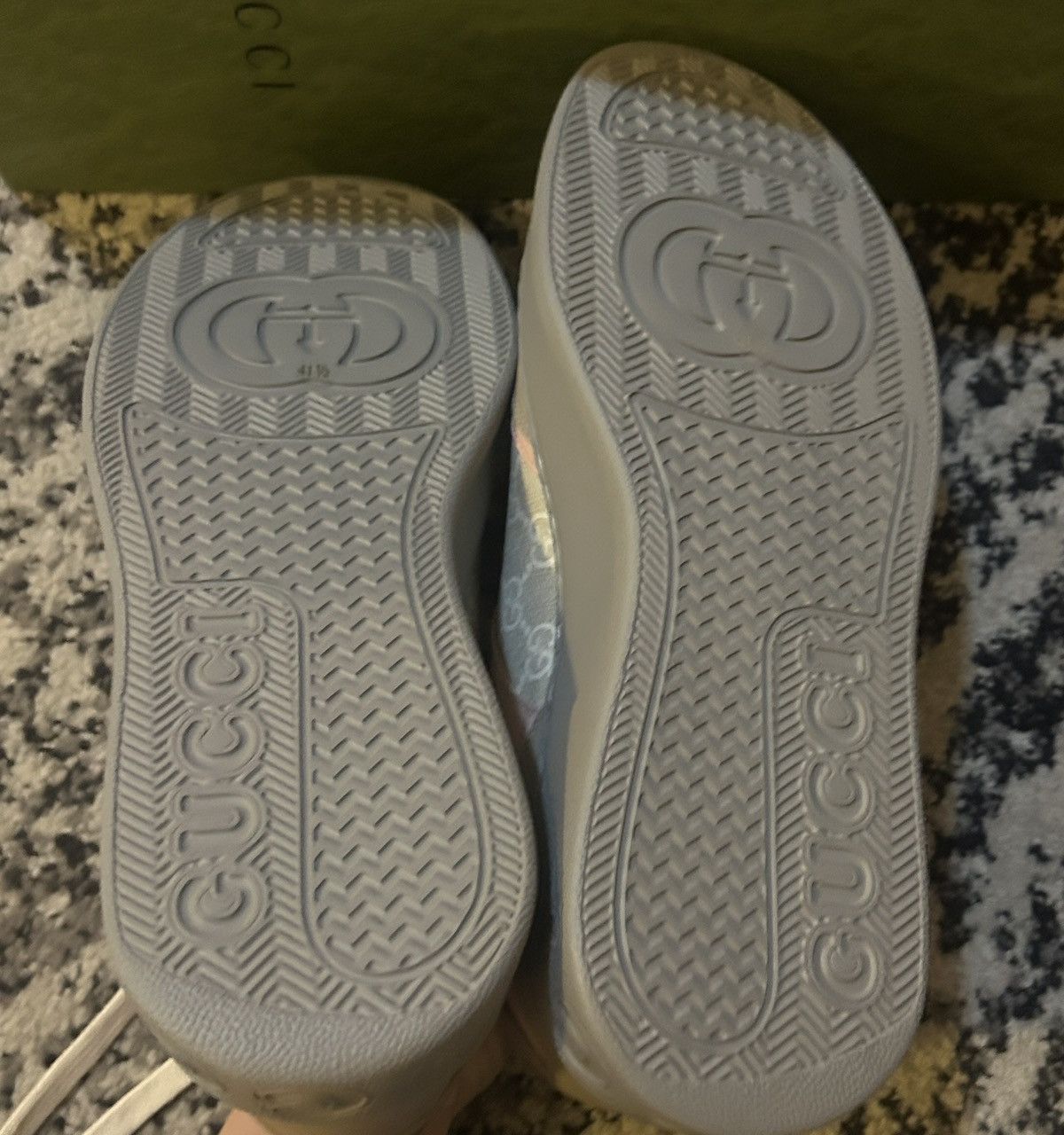 Gucci Gucci GG Logo Sneaker Oatmeal Light Pink Sneaker Size US 11.5 / IT 41.5 - 5 Thumbnail