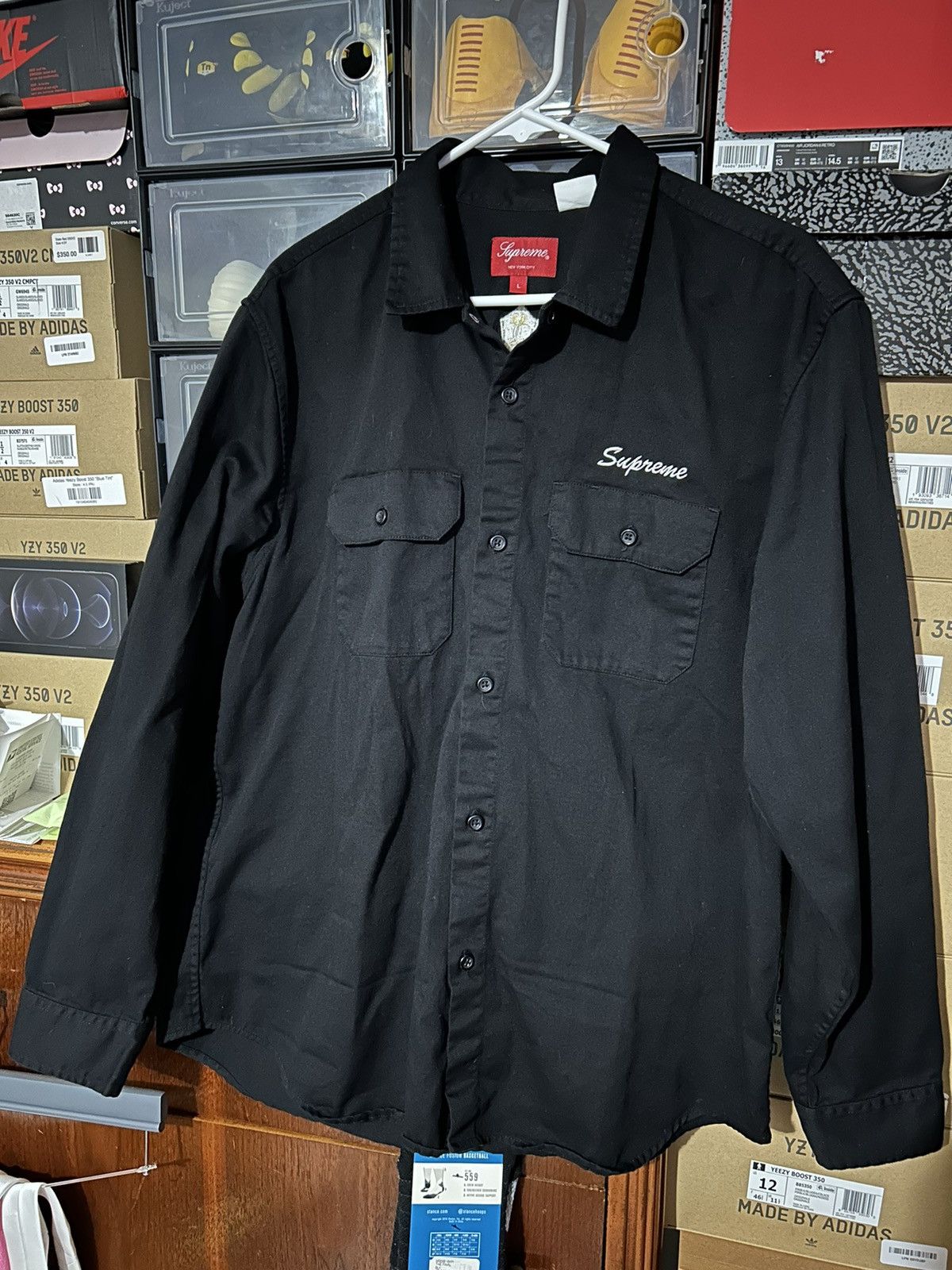 Supreme Supreme Mary Work Shirt Men’s Black SS22 size Large Size US L / EU 52-54 / 3 - 1 Thumbnail