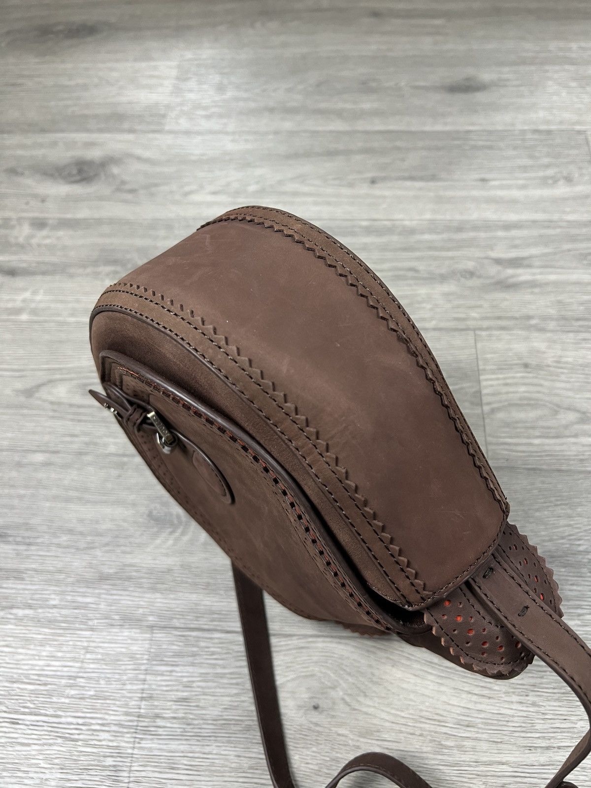 Other Joules Dawcett Spanish Leather Saddle Bag - Chocolate Size ONE SIZE - 16 Thumbnail