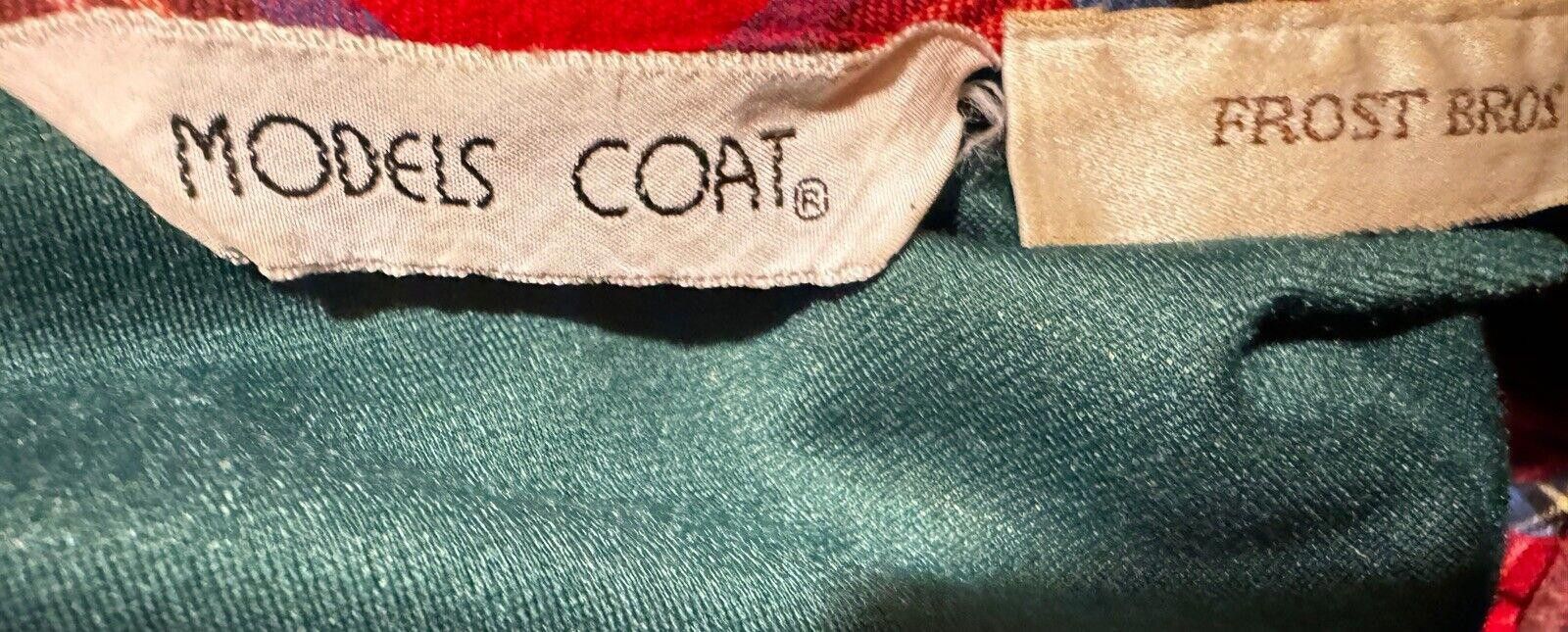Designer Vintage Teal Paisley Print Snap Models Coat XL Frost Bros Size ONE SIZE - 8 Thumbnail
