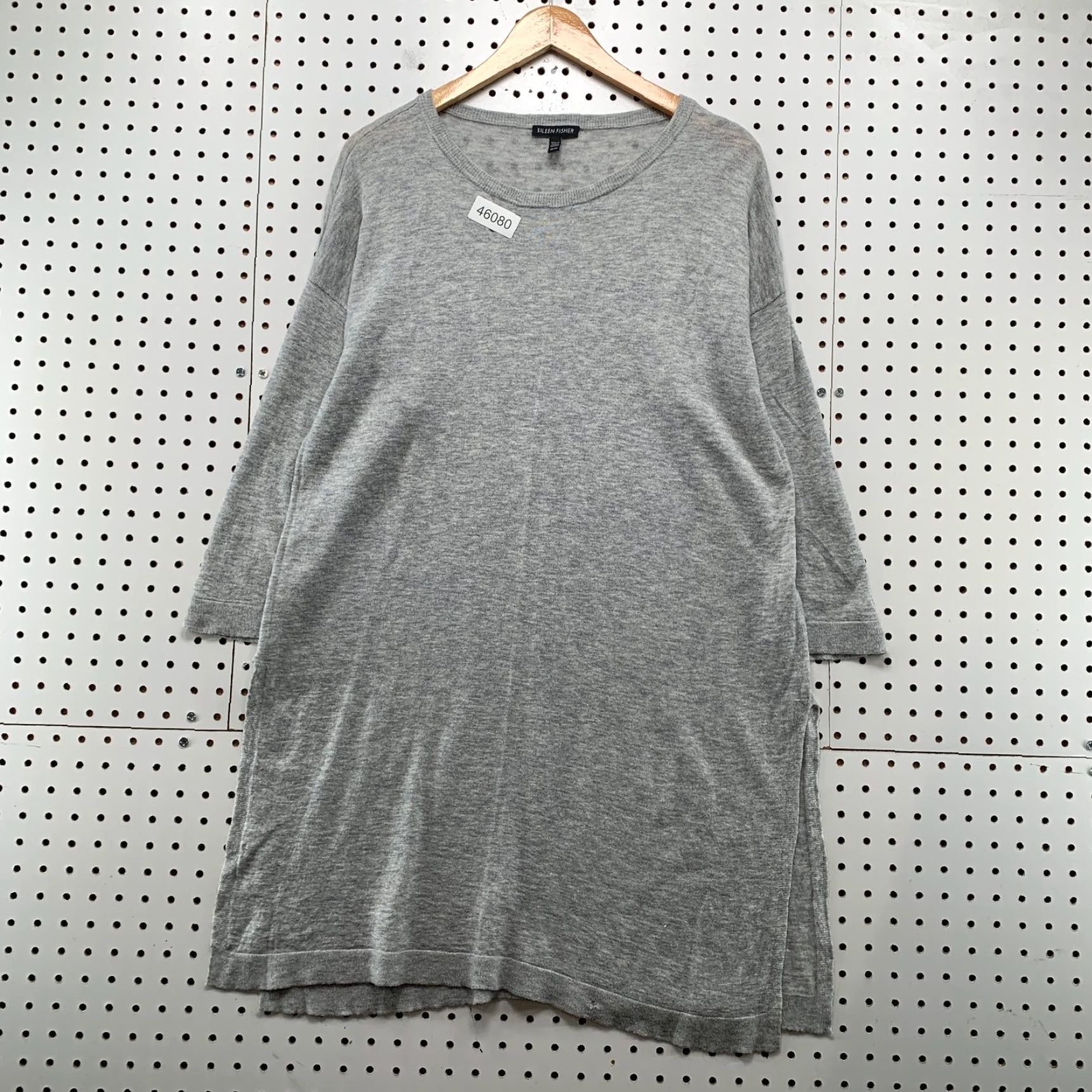 Eileen Fisher Eileen Fisher Merino Wool Tunic Dress Women Medium Gray Long Sleeve Soft Size M / US 6-8 / IT 42-44 - 2 Thumbnail
