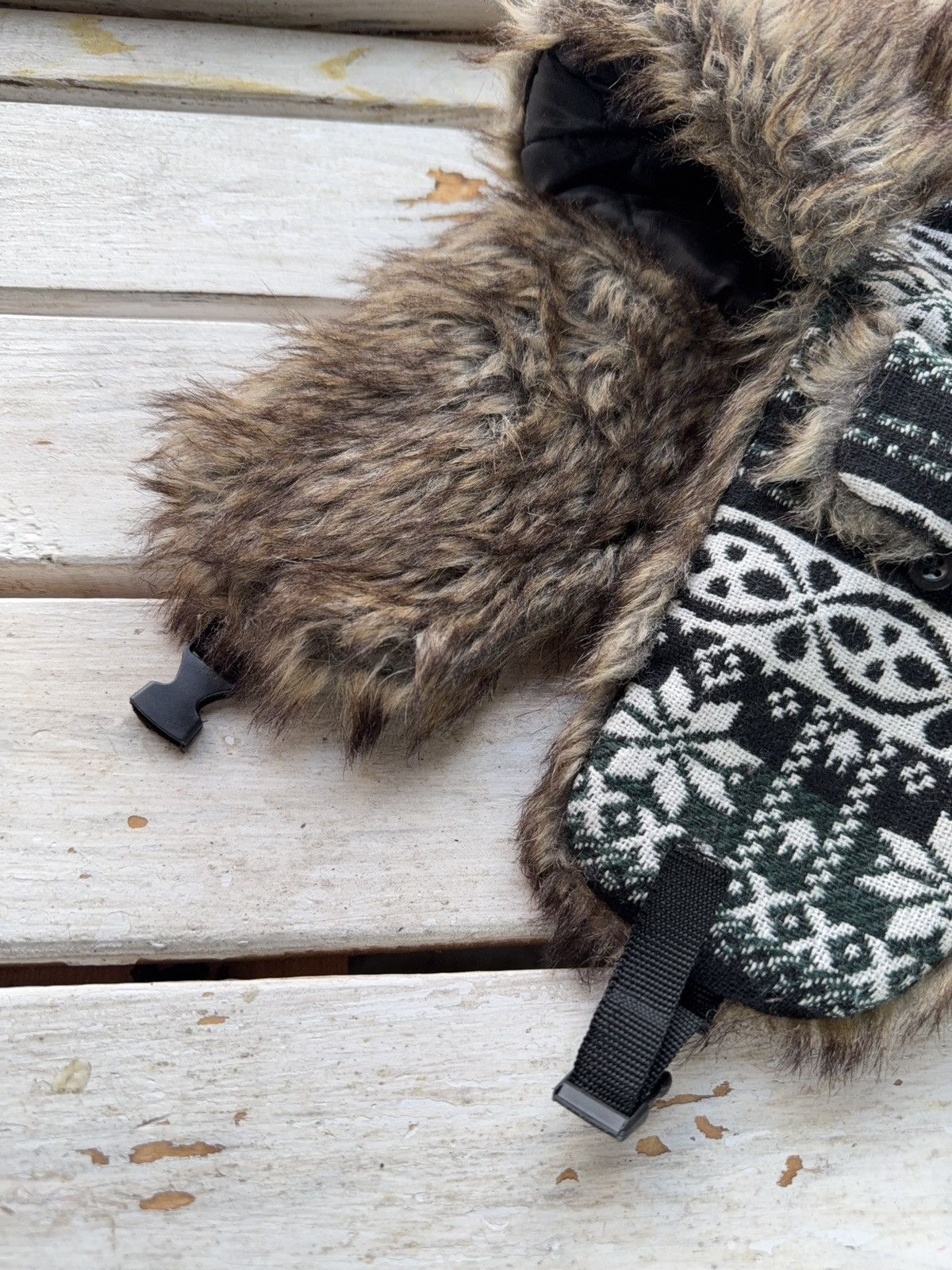 Japanese Brand Faux Fur Mohair Fuzzy Ushanka Trapper Hat Y2K Opium Rare OS Size ONE SIZE - 5 Thumbnail