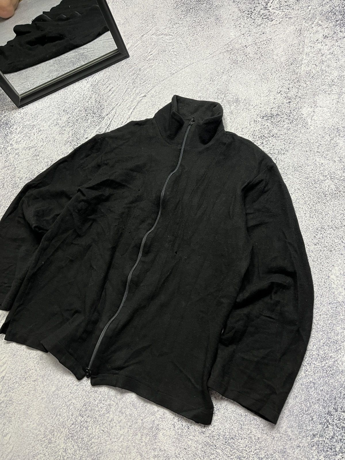 Yohji Yamamoto Yohji Yamamoto Pour Homme Distressed Rare Fleece Jacket Size US S / EU 44-46 / 1 - 7 Thumbnail