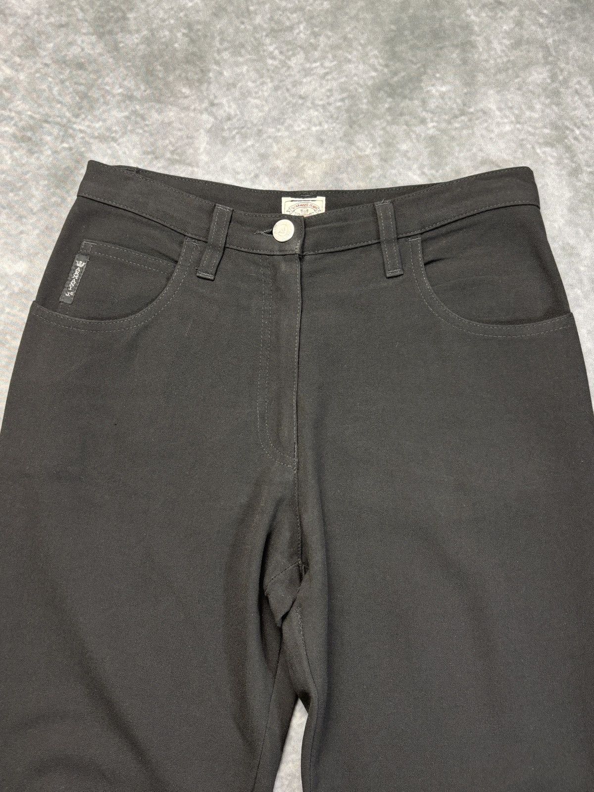 Emporio Armani × Giorgio Armani × Vintage Vintage Armani Jeans Black Trousers 1990s 2000s Wool Italy Size 26" / US 2 / IT 38 - 5 Thumbnail
