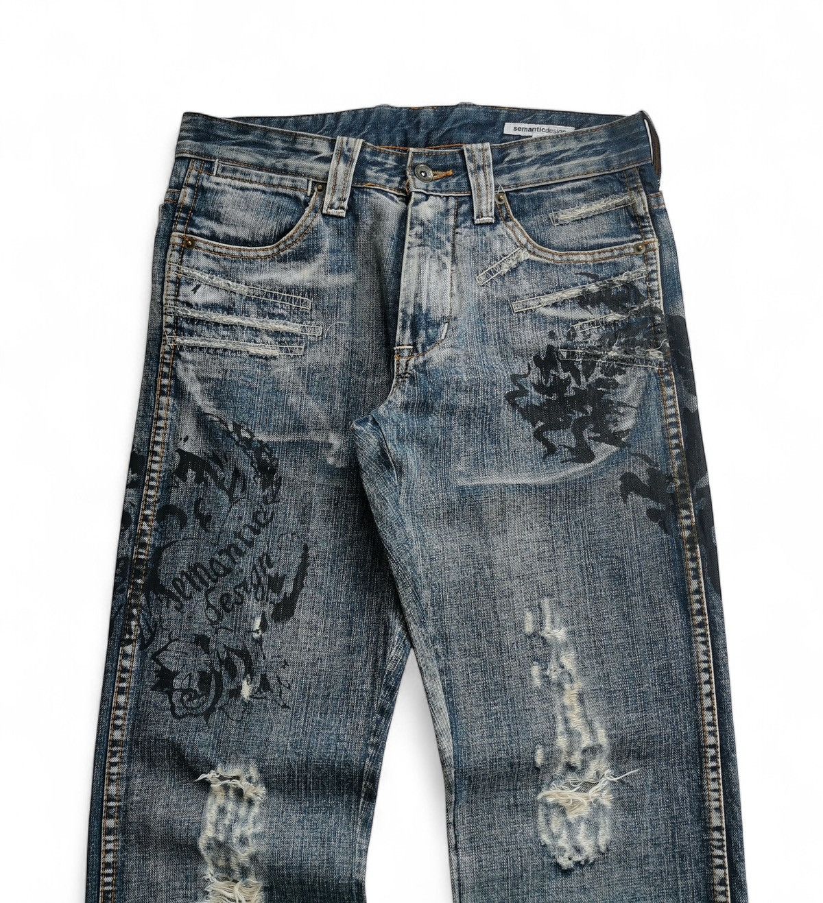 semanticdesign Semantic Design, Tribal Tattoo Printed Jeans Size US 30 / EU 46 - 1 Thumbnail