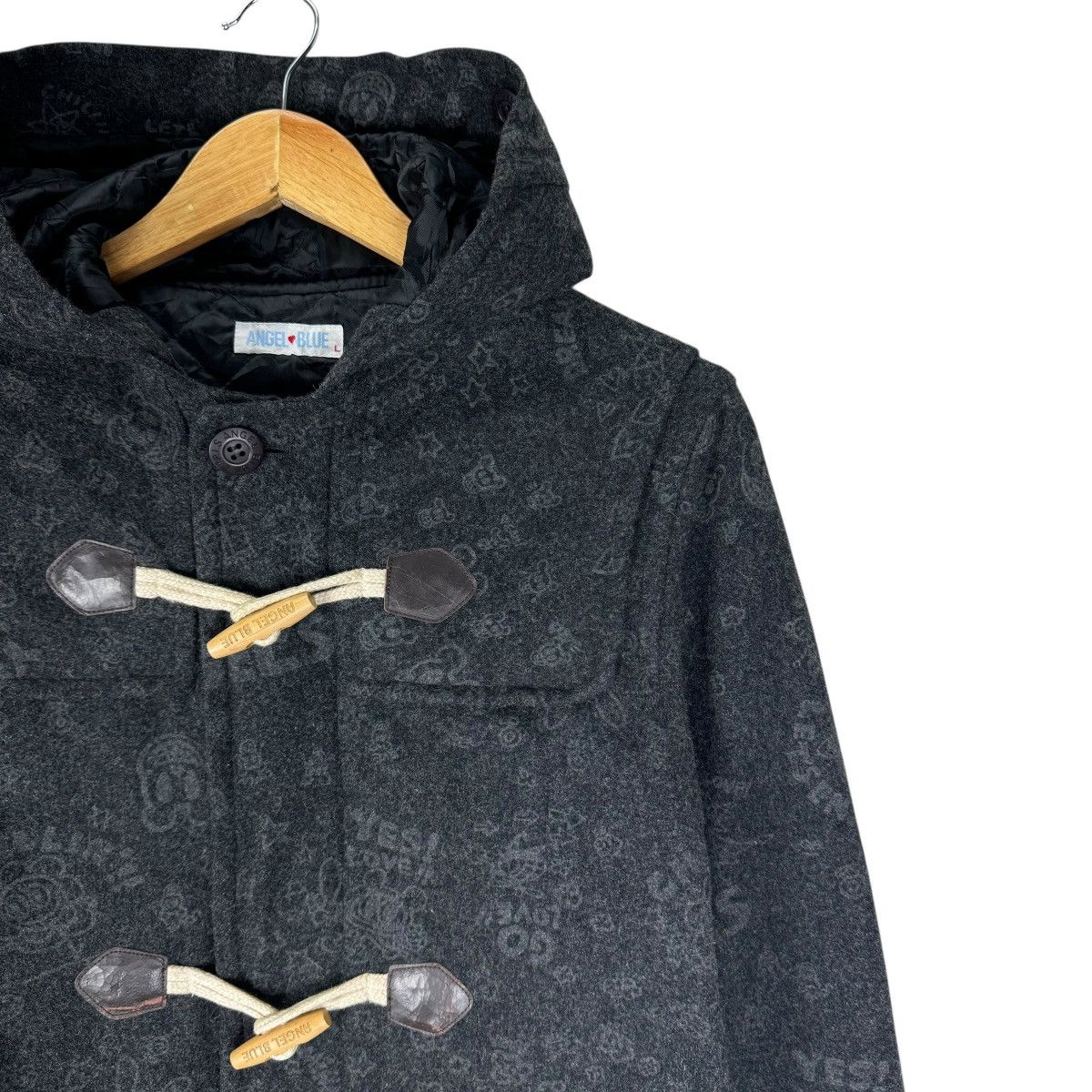 Angel Blue 🌟ANGEL BLUE HOODIE DUFFLE COAT JACKET Size L / US 10 / IT 46 - 4 Thumbnail