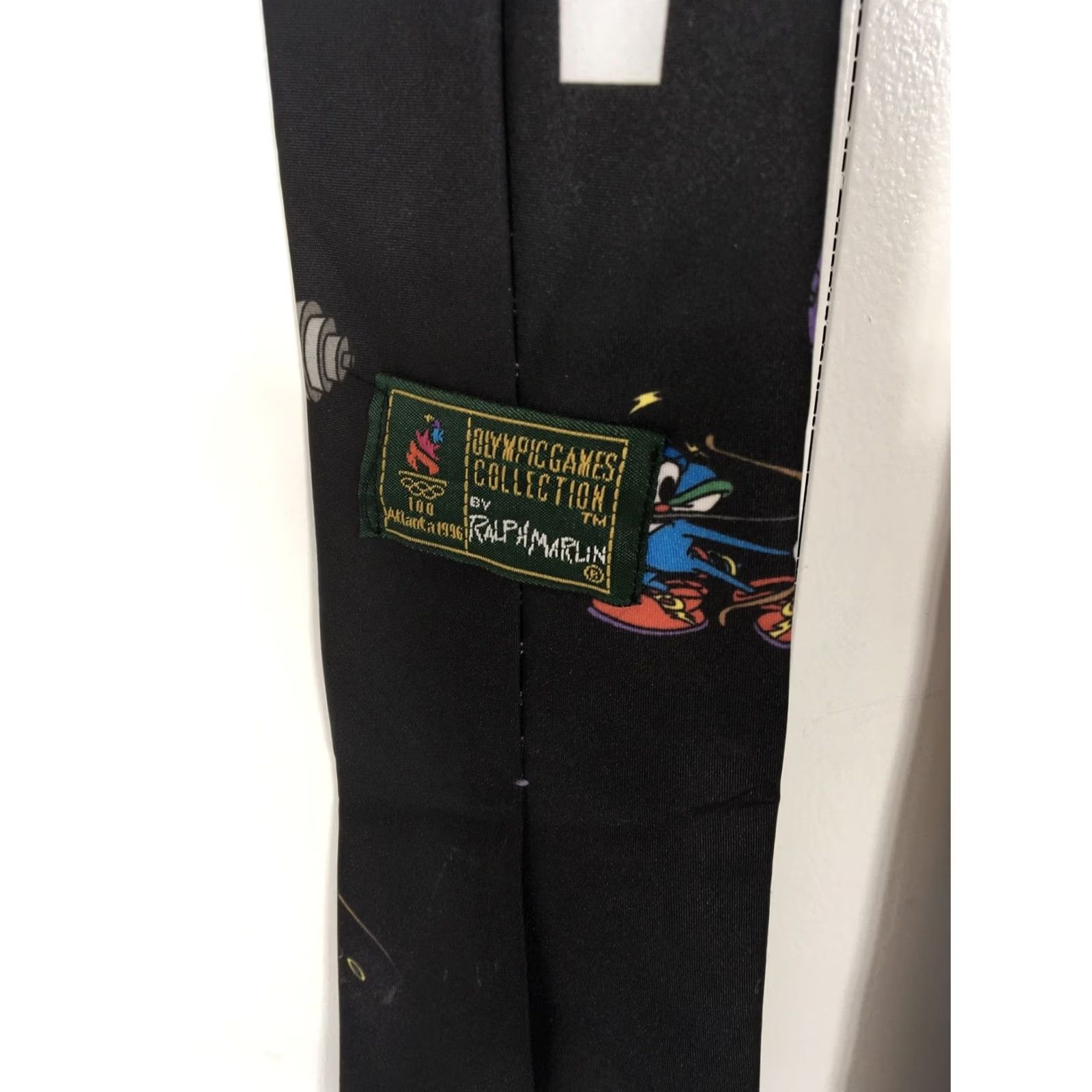 Ralph Marlin Vintage Necktie Sports Olympics 1996 Atlanta Multi-Color Tie Men 57-60 in