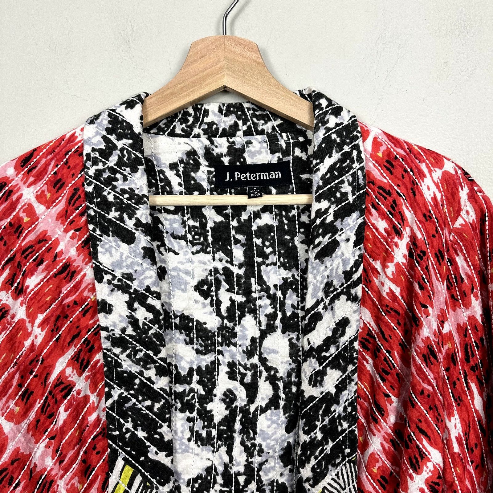 J. Peterman J Peterman Quilted Reversible Jacket Cardigan Art to Wear 6 Size M / US 6-8 / IT 42-44 - 3 Thumbnail