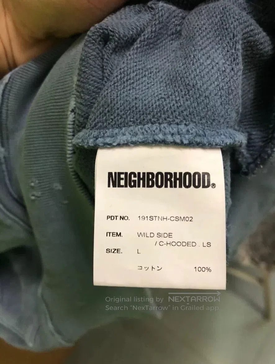 Neighborhood blue distressed hooded sweatshirt. Size US L / EU 52-54 / 3 - 2 Thumbnail