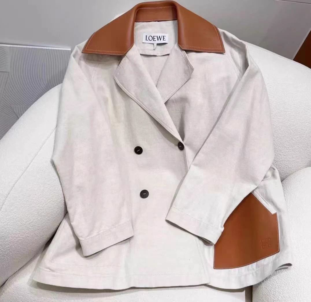 Loewe LOEWE linen-cotton double-breasted unisex overcoat 34 Size XXS / US 00 / IT 34 - 6 Thumbnail