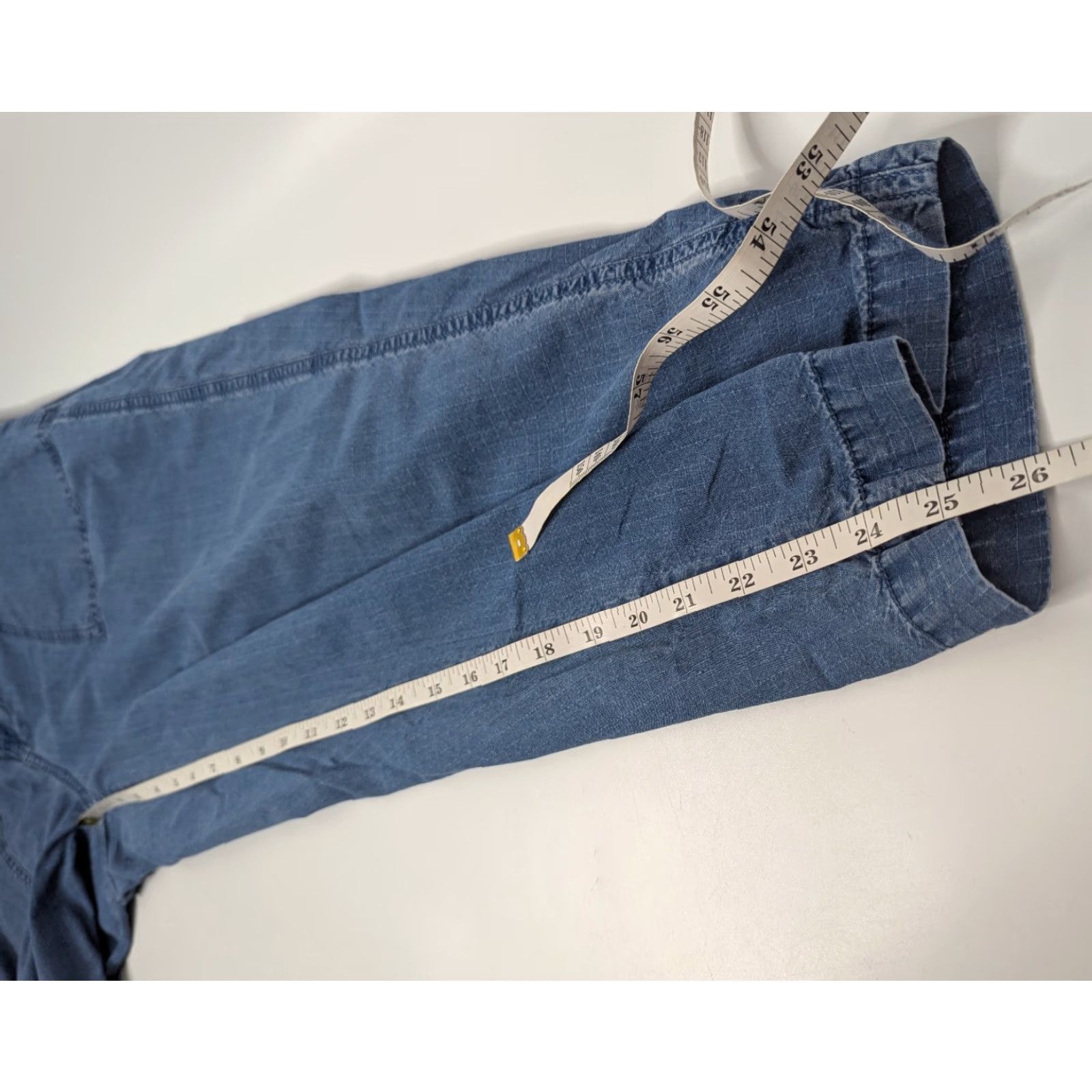 Madewell VINTAGE Madewell Indigo Blue Ripstop Cotton Drawstring Cargo Pants NA151 33 Women Pants Cargo Blue 33 Mens? Size 24" / US 00 / IT 34 - 5 Thumbnail