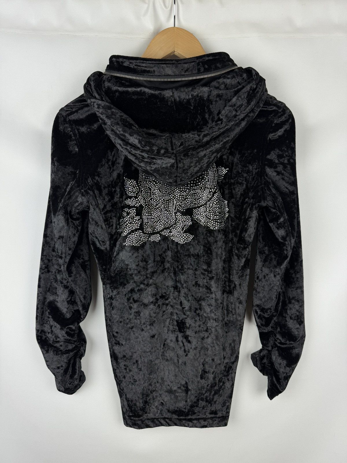 CIVARIZE × Japanese Brand Civarize Y2K Gothic Studded Velour Full Zip Track Top Jacket Size L / US 10 / IT 46 - 9 Thumbnail