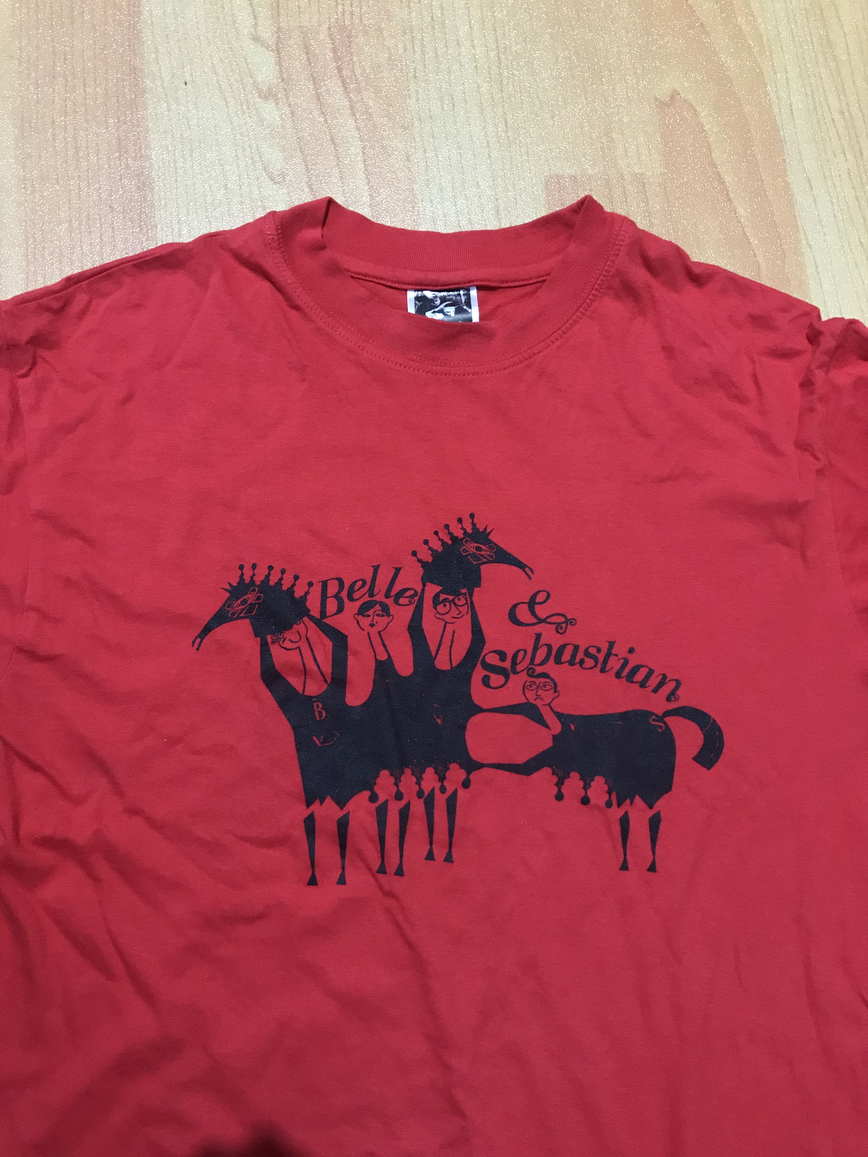 image of Band Tees Vintage 90's Belle & Sebastian T-Shirts in Red, Men's (Size Medium)