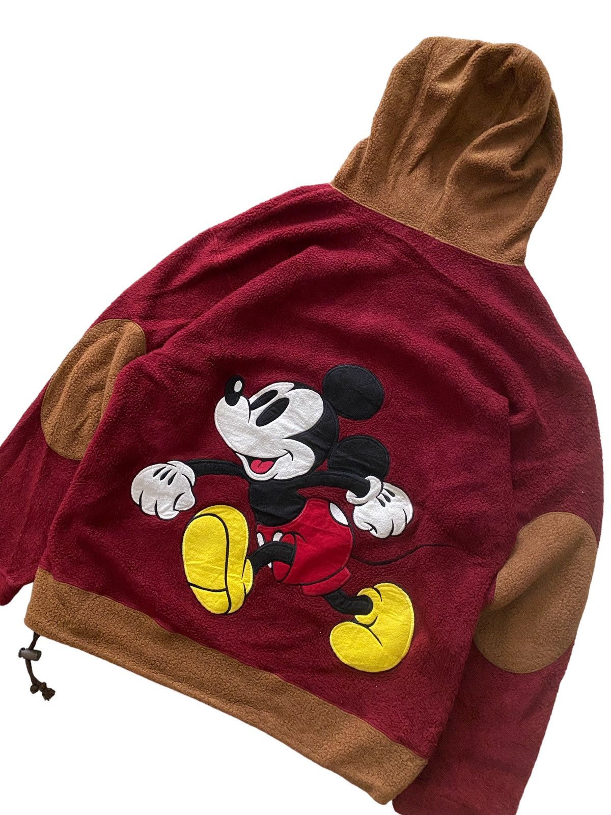 Vintage Mickey Mouse Big logo oversized Sherpa Hoodie