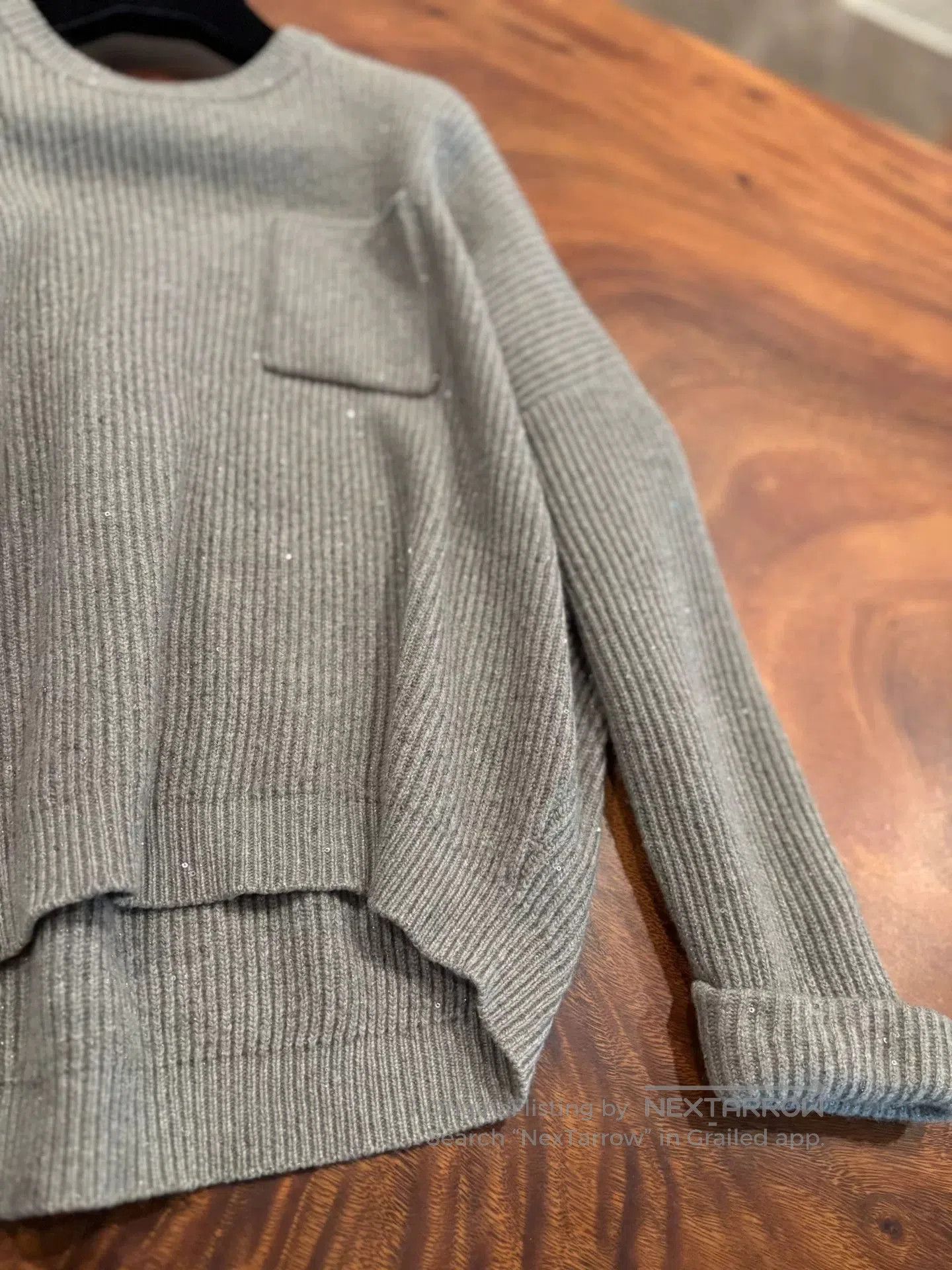 Brunello Cucinelli Brunello Cucinelli Sequin Cashmere Sweater. Size US L / EU 52-54 / 3 - 4 Thumbnail