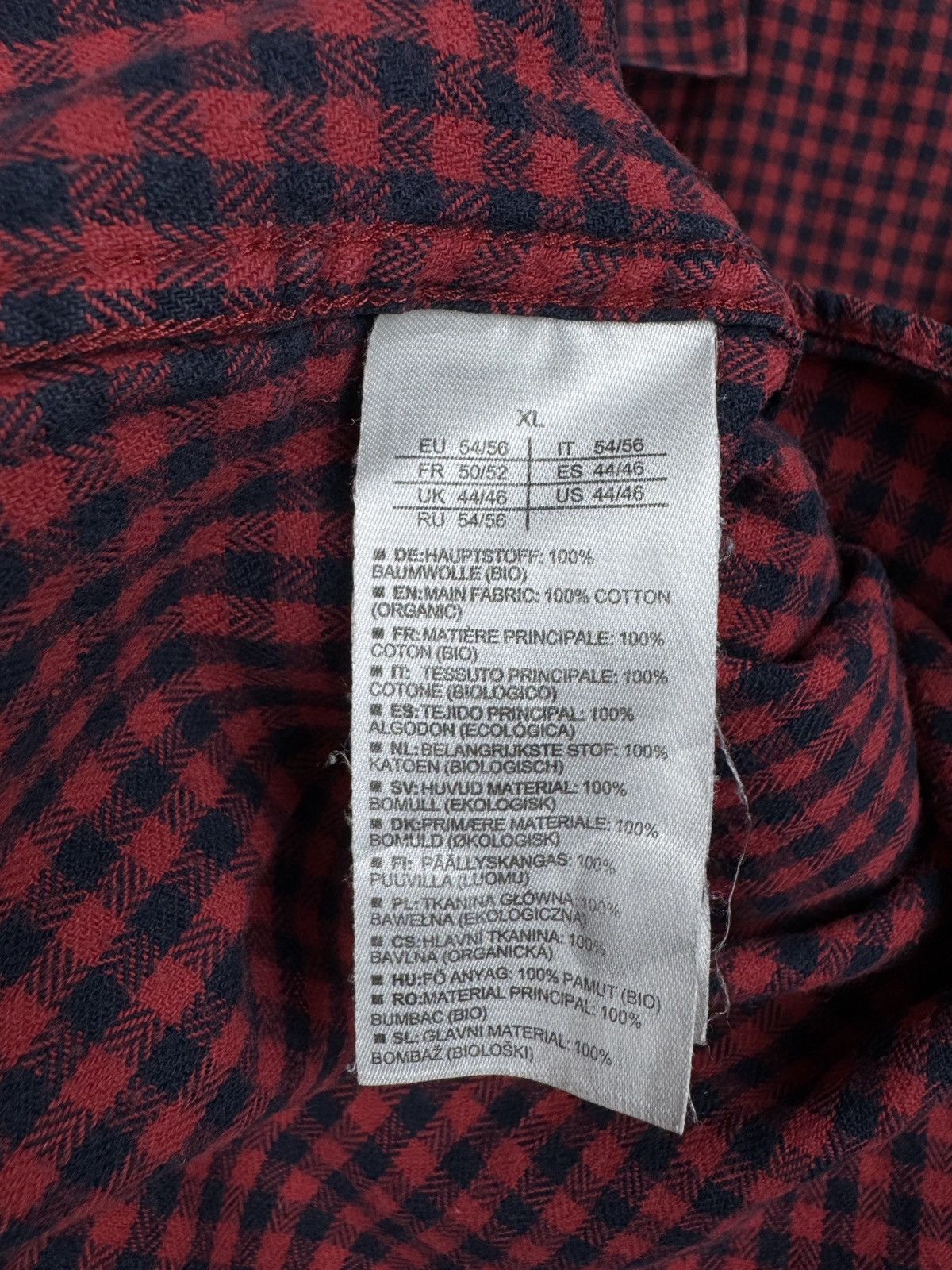 Designer Armedangels checkered plaid flannel long sleeve red shirt Size US XL / EU 56 / 4 - 9 Thumbnail