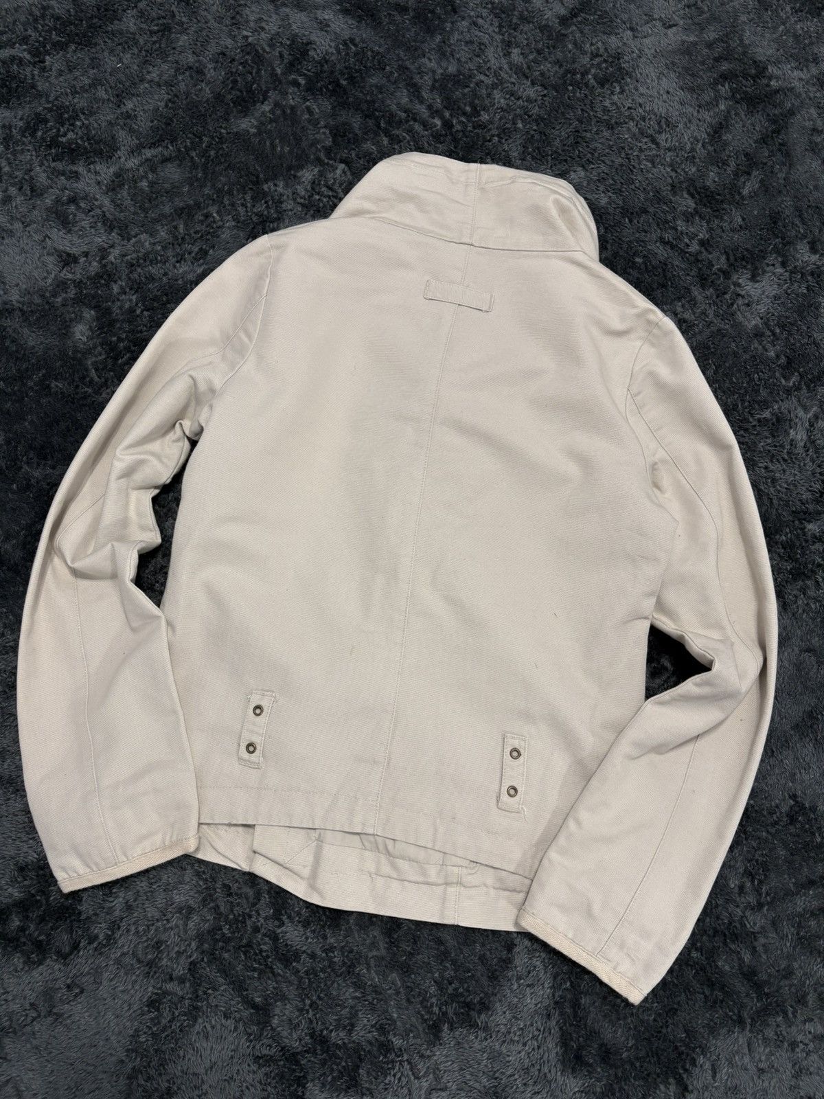 Y2K Rick Owens vibe 2000s High Neck Side Zip Jacket