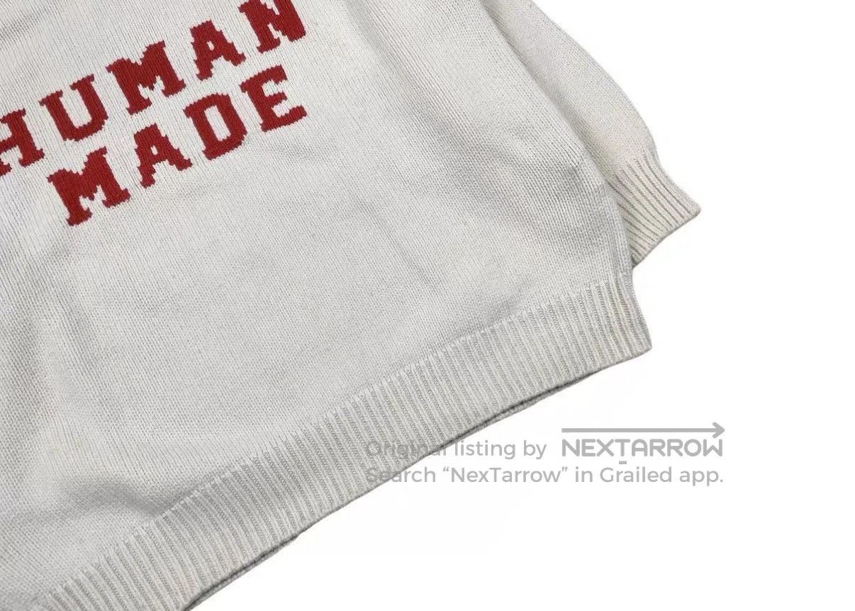 Human Made White Crewneck Sweater with Red Text Design . Size US XL / EU 56 / 4 - 3 Thumbnail