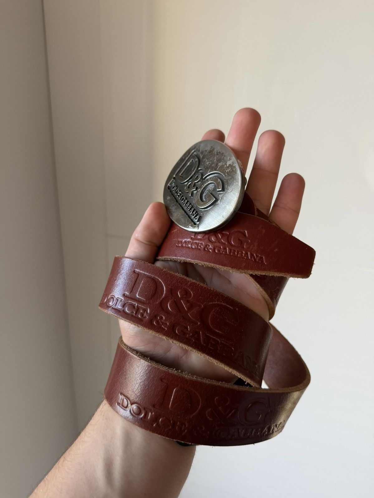 Dolce & Gabbana Rare Vintage D&G Dolce&Gabbana 115 Leather Belt Size ONE SIZE - 4 Thumbnail
