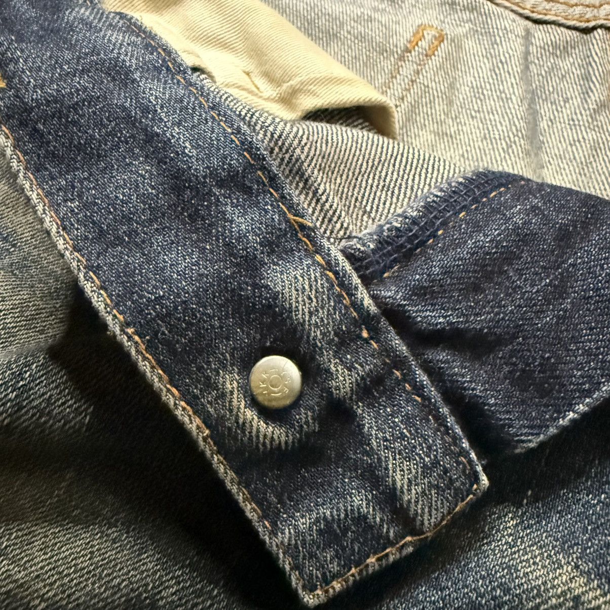 Indigo 🔥🇯🇵 Japanese LGB Rusty Monkey Time Indigo Dyed Denim Size US 33 - 13 Thumbnail