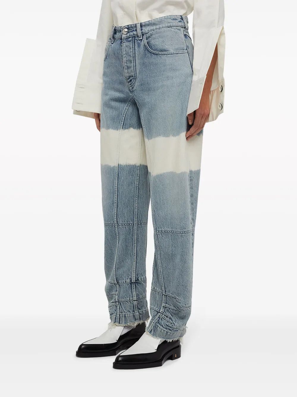 Jil Sander o1mt1gz0426 Denim Pant in Blue/White Size 34" / US 12 / IT 48 - 4 Thumbnail
