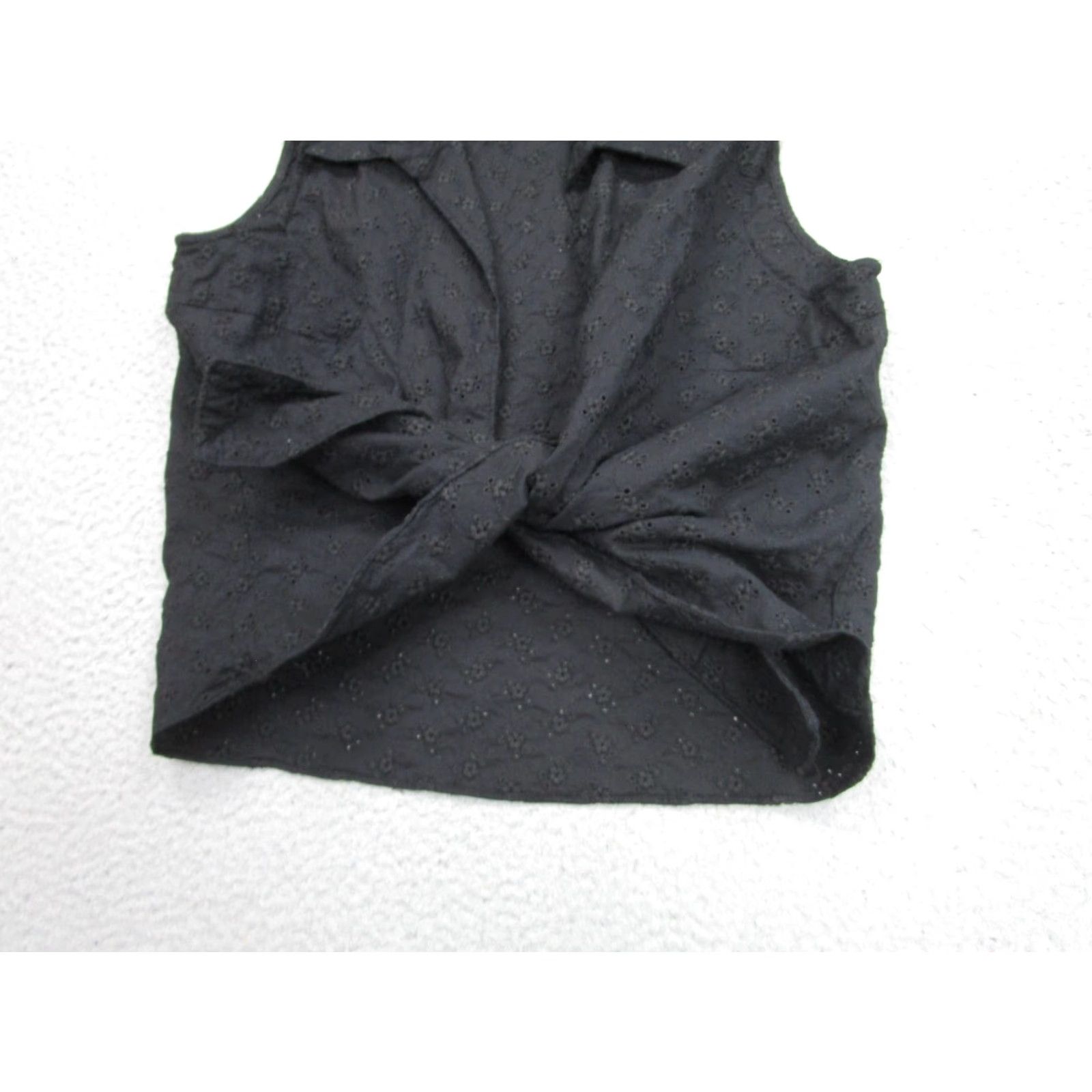 Ralph Lauren VINTAGE Lauren Ralph Lauren Shirt Womens L Black Sleeveless Eyelet Floral y2k Size L / US 10 / IT 46 - 7 Thumbnail