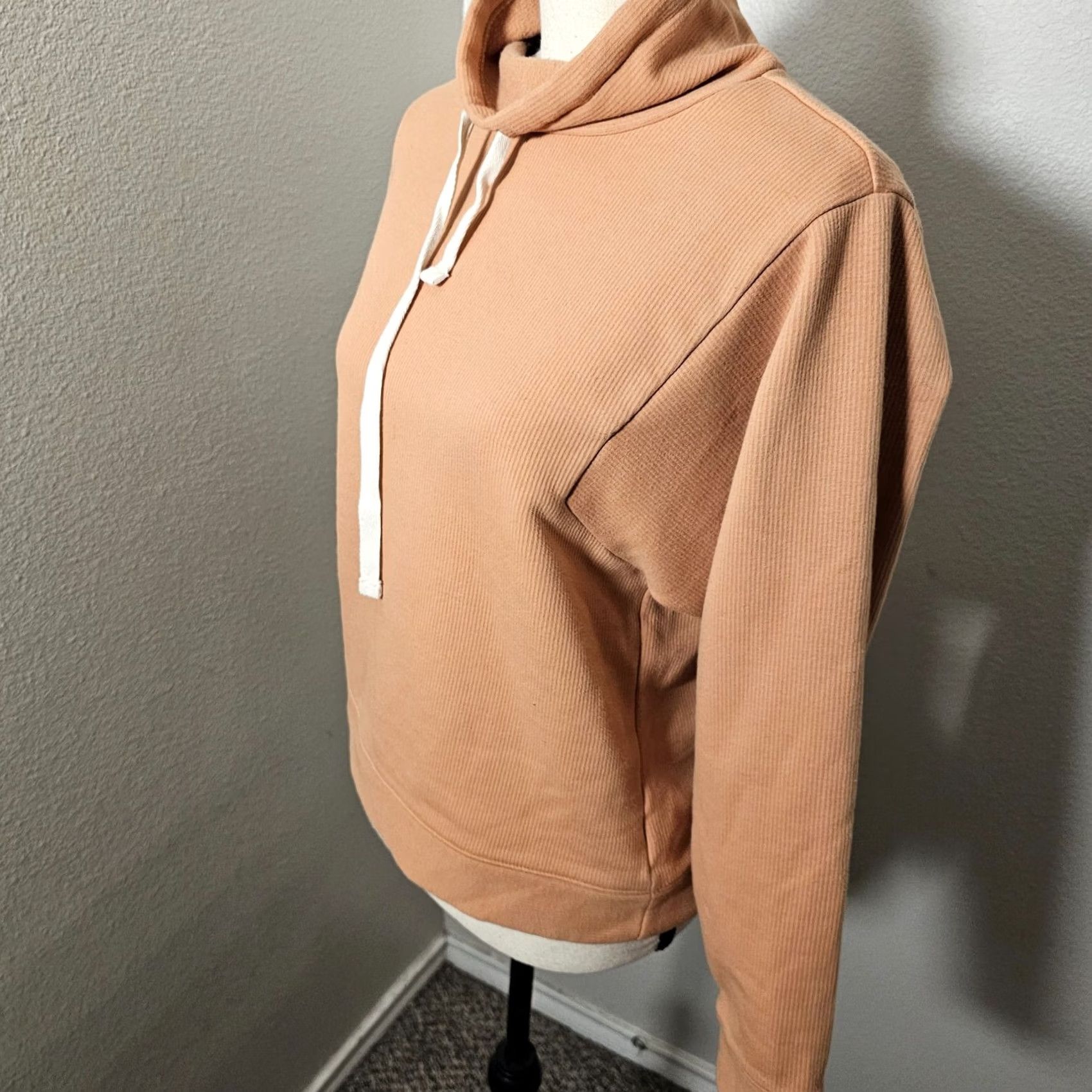 Madewell VINTAGE Madewell MWL Ribbed Funnelneck Athleisure Sweatshirt XS Tan Brown Dolman Sleeve Women's Pullover Regular Size XS Cardigan/ Sweater? Size XS / US 0-2 / IT 36-38 - 2 Thumbnail