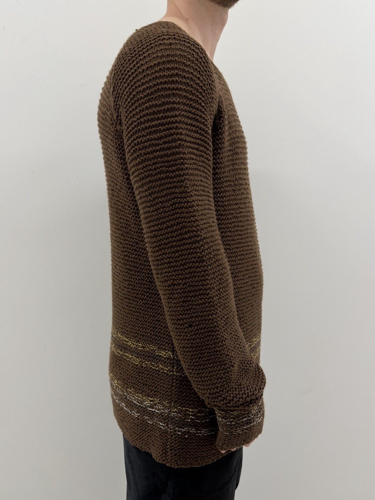 Diesel Vintage Diesel Knit Sweater Men Y2K Brown Pullover 2000s Size US L / EU 52-54 / 3 - 13 Thumbnail