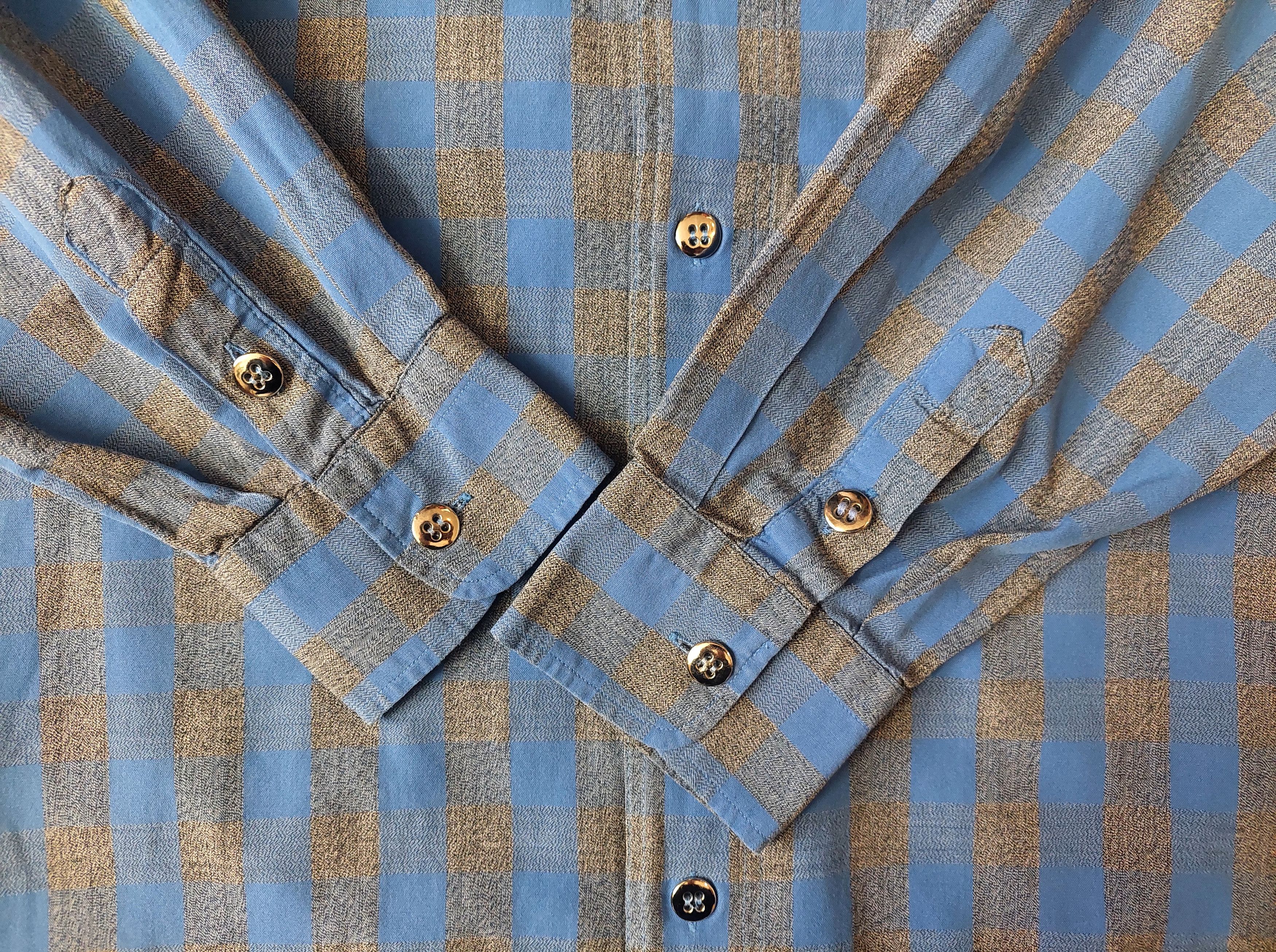 Claude Montana Claude Montana Paris Blue Check Shirt Vintage 80s Size US S / EU 44-46 / 1 - 8 Thumbnail