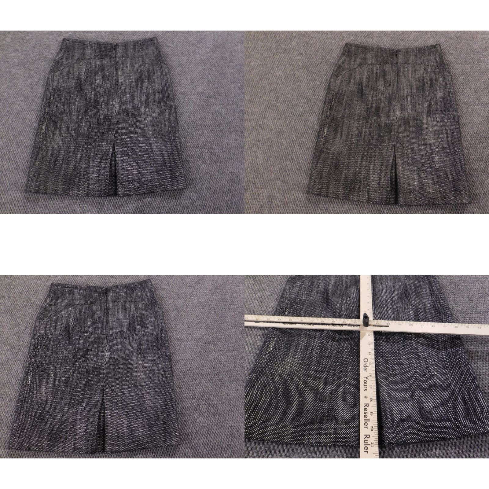 Banana Republic Banana Republic Skirt Womens 2 Gray A-Line Knee Length Zip Zipper Lined Casual Size 26" / US 2 / IT 38 - 8 Thumbnail