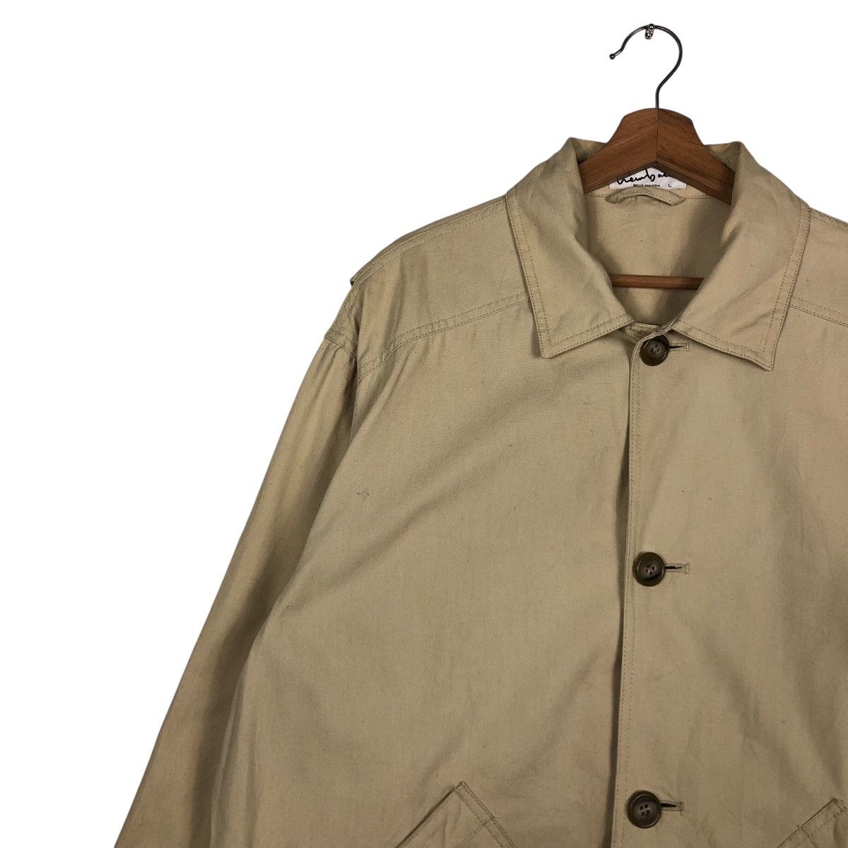 Japanese Brand × Vintage 📌Vintage Belle Maison Chore Jacket Worker Big Pocket Size US L / EU 52-54 / 3 - 8 Thumbnail