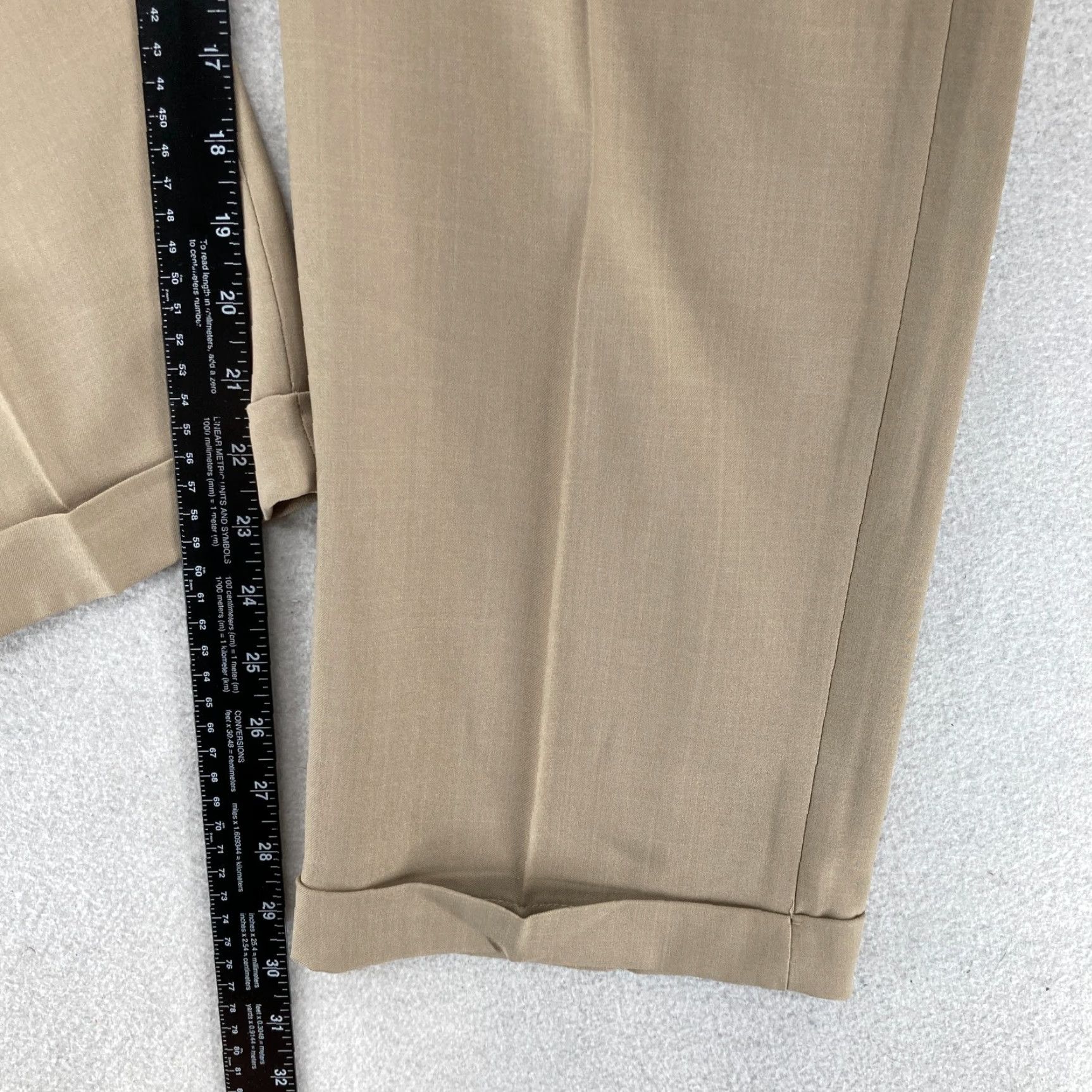 Haggar Haggar Dress Pants Mens 34x30 Khaki Beige Stretch Premium Comfort Wrinkle Resistant Business Workwear Straight Inseam 30in Regular Fit Size US 34 / EU 50 - 7 Thumbnail