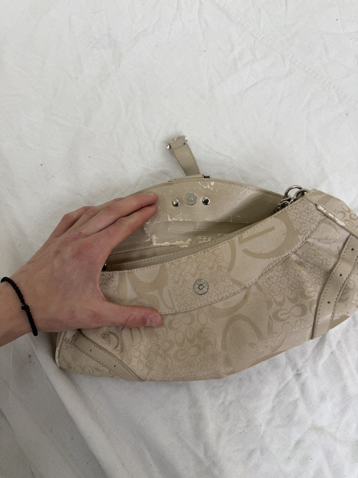 Guess Vintage Guess Style Monogram Y2K Clutch Bag Hype Size ONE SIZE - 8 Thumbnail