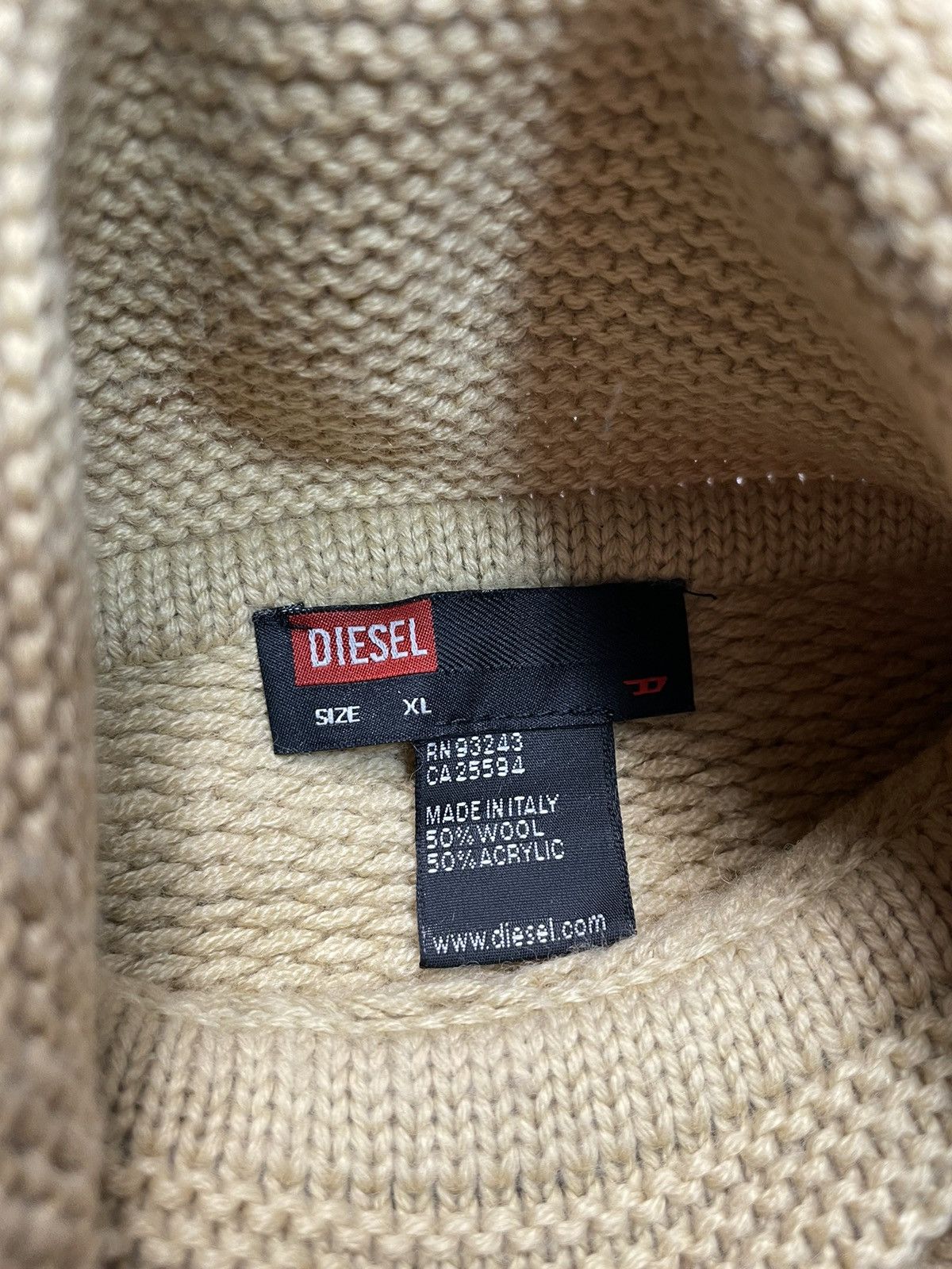 Diesel Diesel Y2K Archive Japanese Conceptual Wool Knit Sweater Size US XL / EU 56 / 4 - 4 Thumbnail