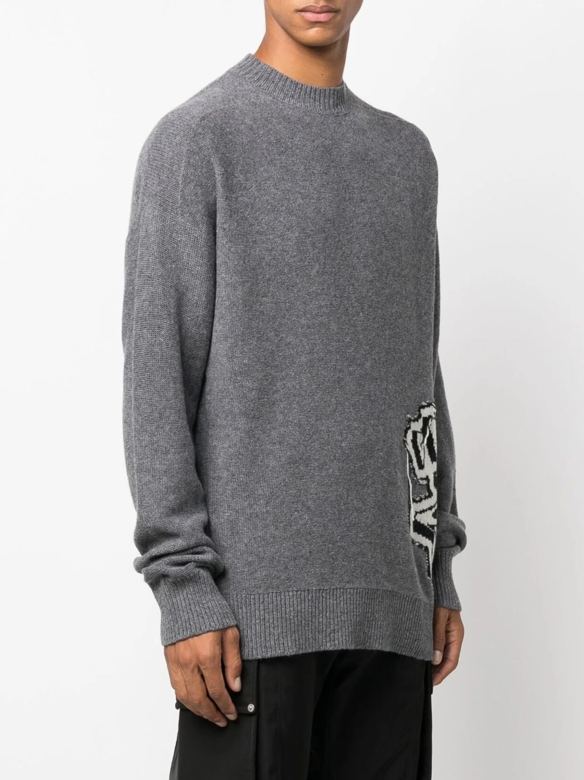 Off-White o1y0325 Logo Crewneck Sweater in Grey Size US S / EU 44-46 / 1 - 3 Thumbnail
