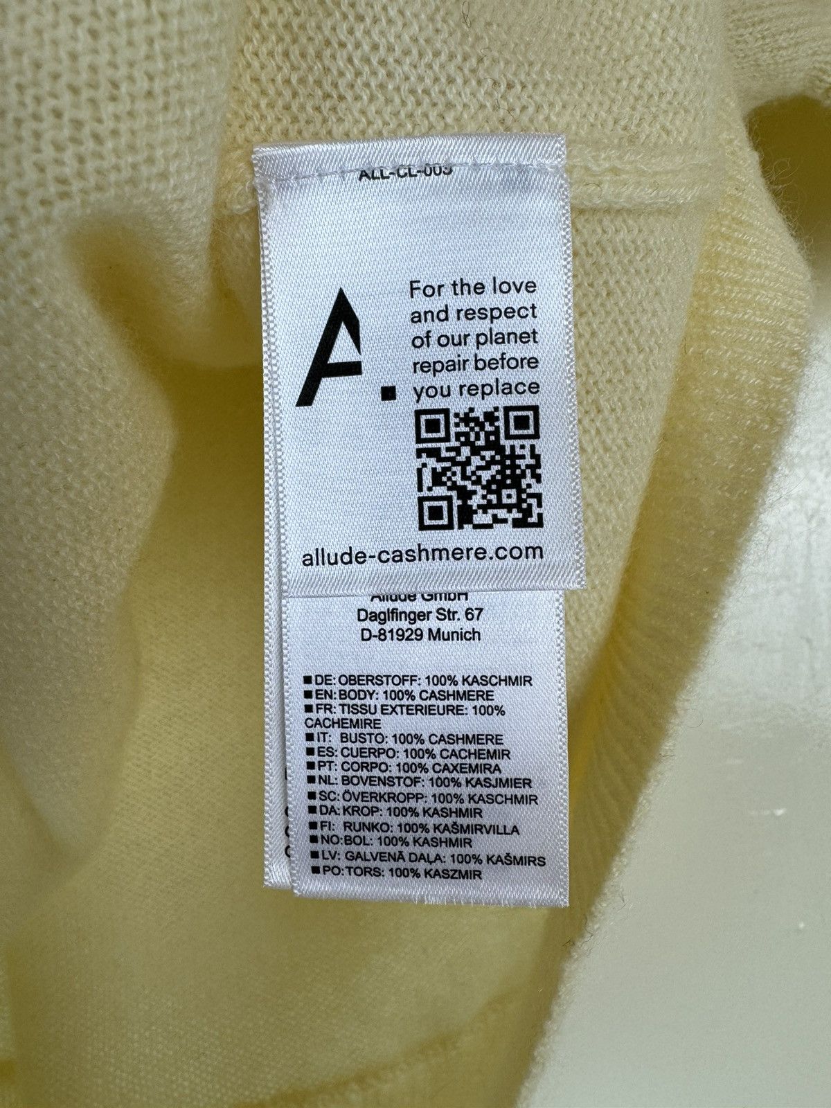 Allude Allude cashmere yellow polo sweater Brunello Cucinelli Size S / US 4 / IT 40 - 7 Thumbnail