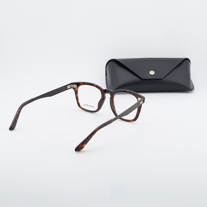 Calvin Klein Calvin Klein CK21517 220 Eyeglasses Brown Havana 51mm Square Size ONE SIZE - 12 Thumbnail